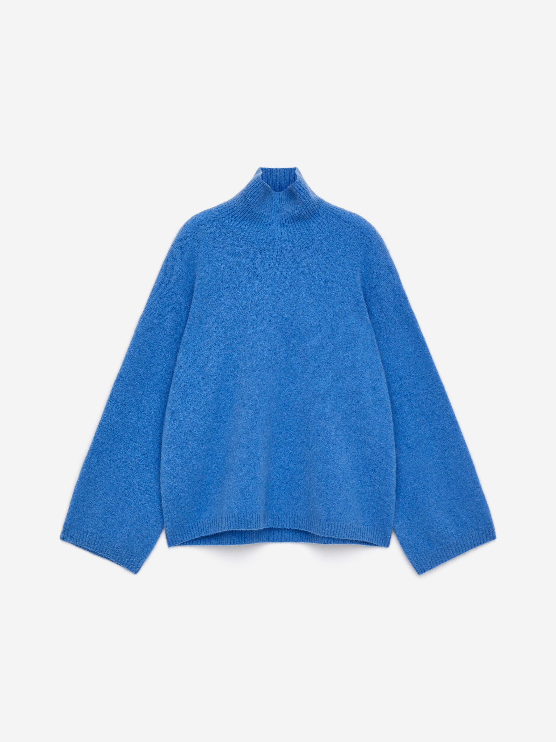 Roll-Neck Jumper - Blue - Oversized - Women - StillMedia/DescriptiveStillLife - 1