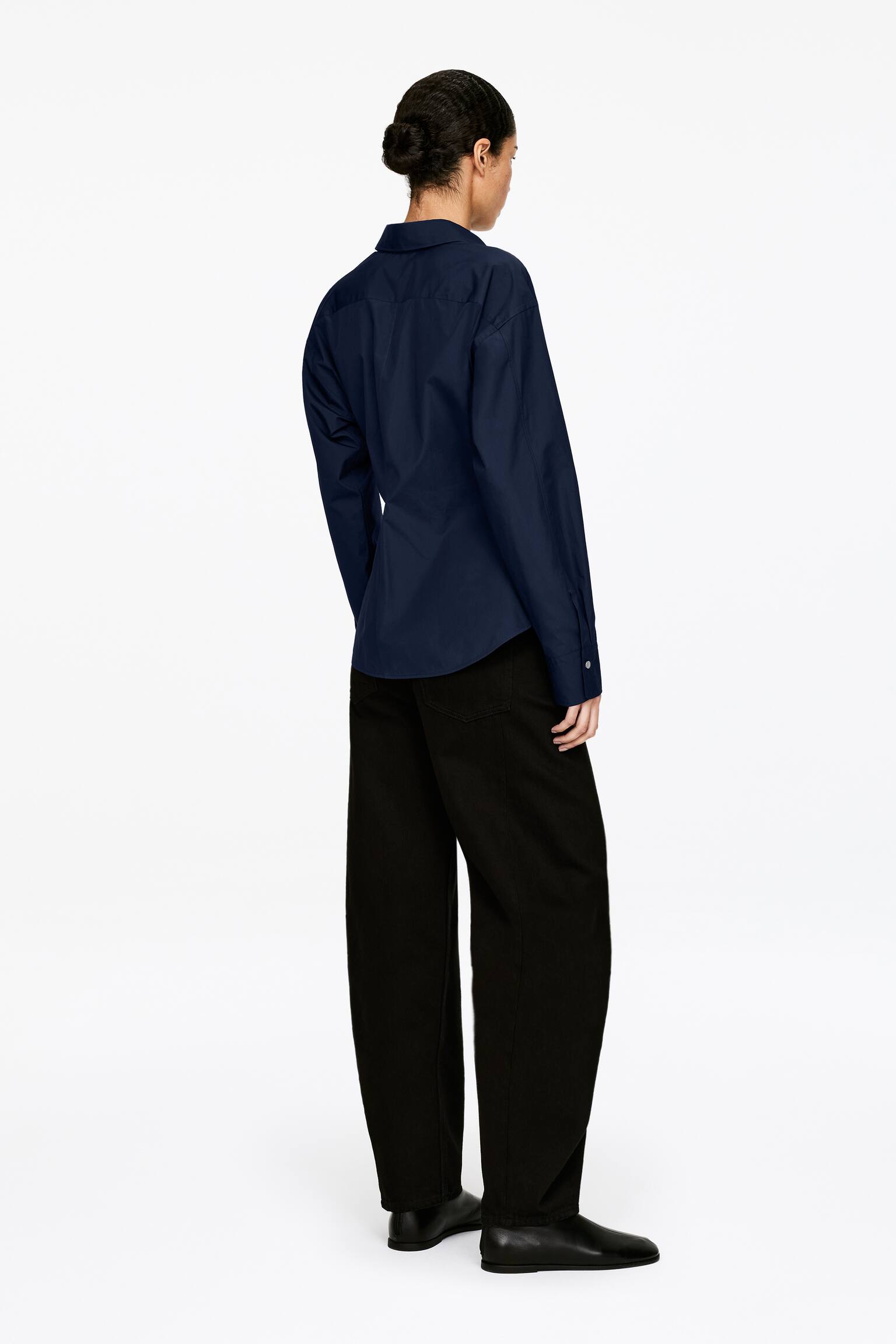 Omlottskjorta - Mörkblå - 5