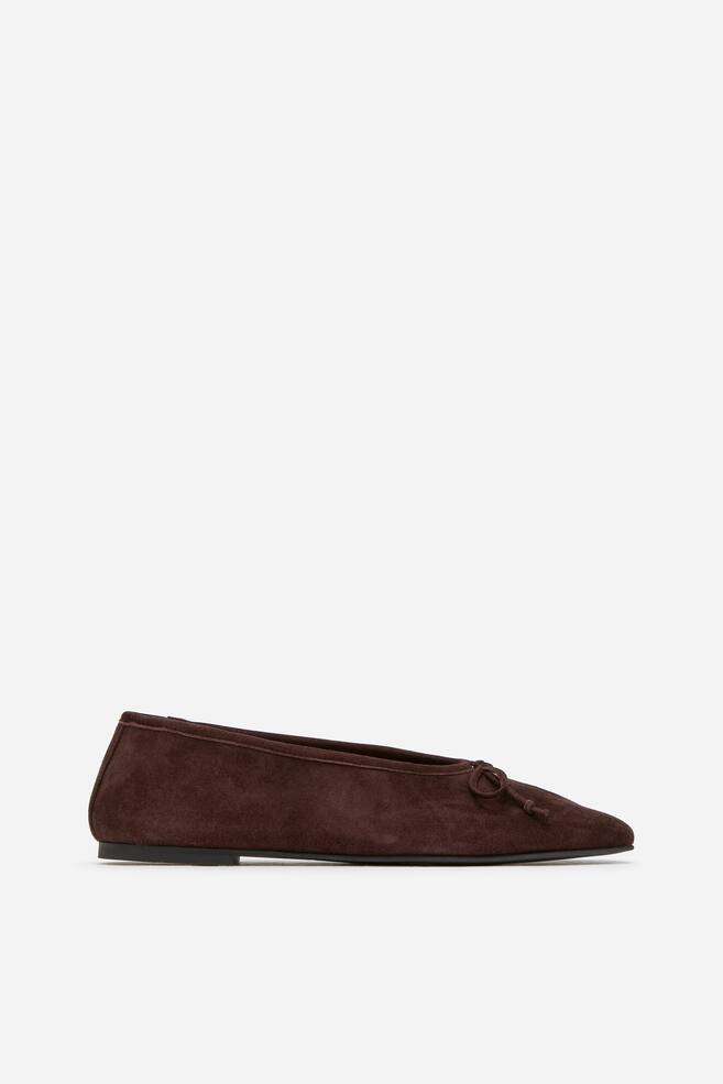 Ballerines en cuir - Marron - 1