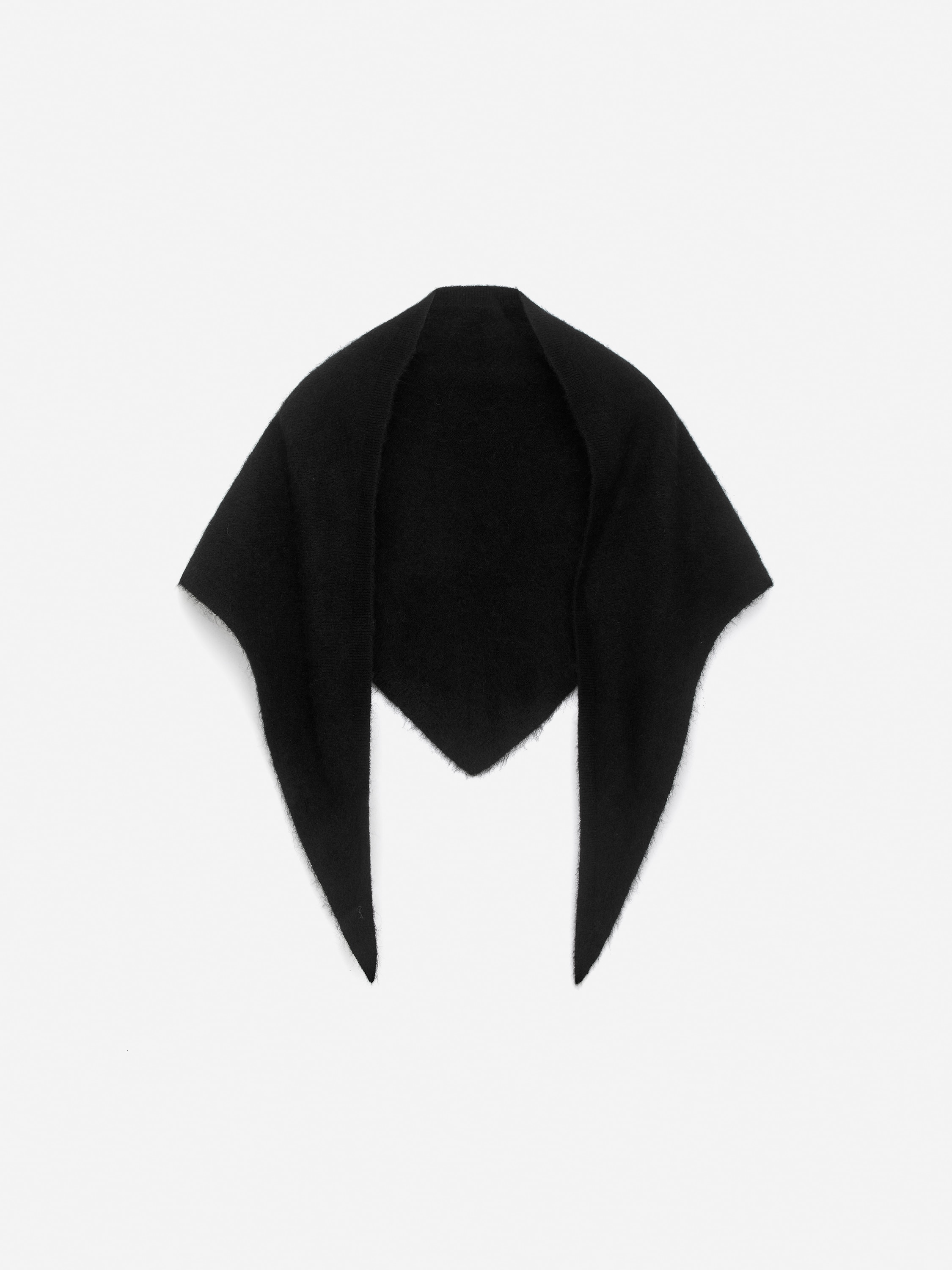 Huivi alpakkavilla-villasekoitetta - Musta/Tummanpunainen/Tummanruskea