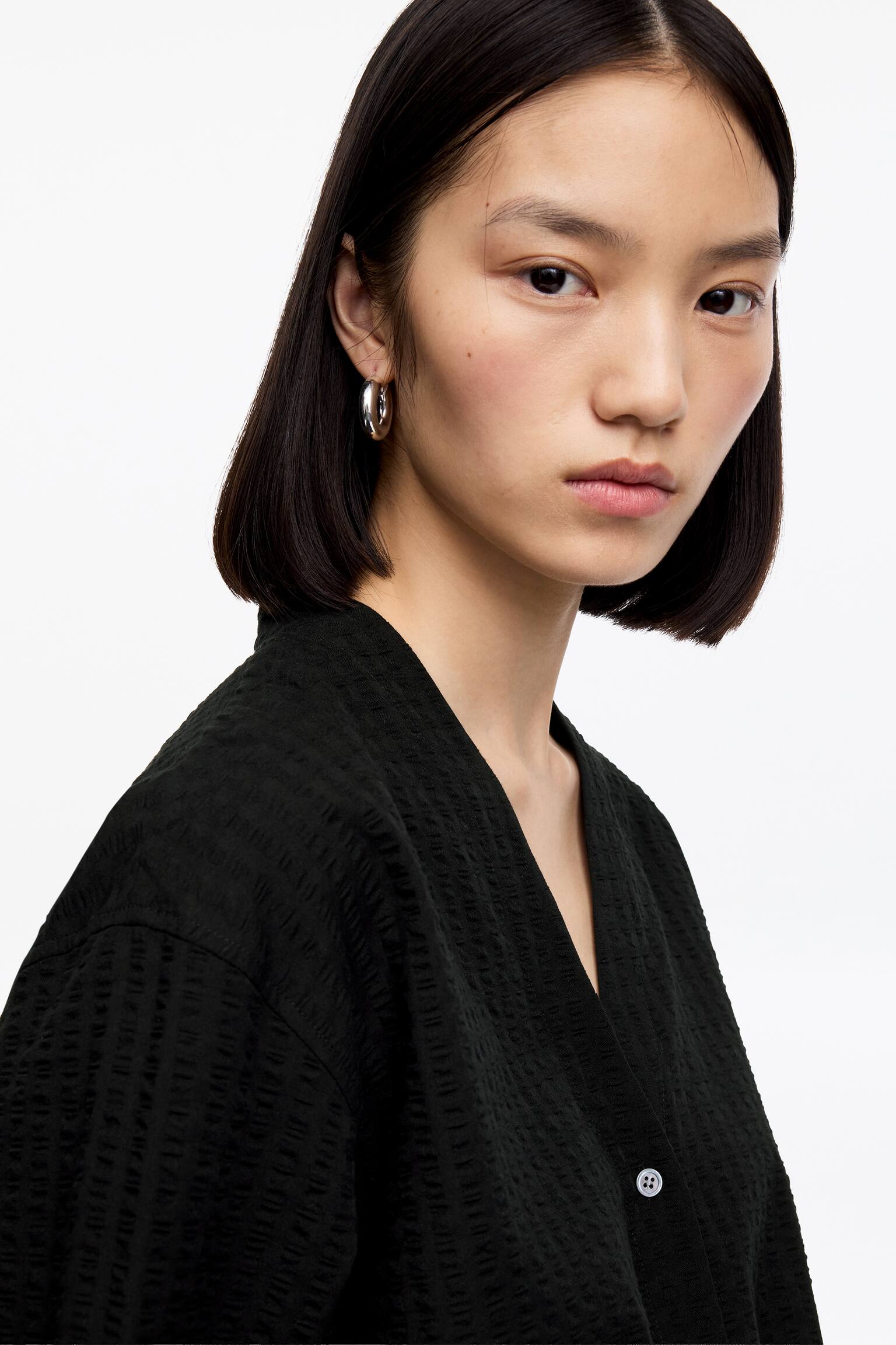 Blus i bäckebölja - Svart/Blå/vit - 4