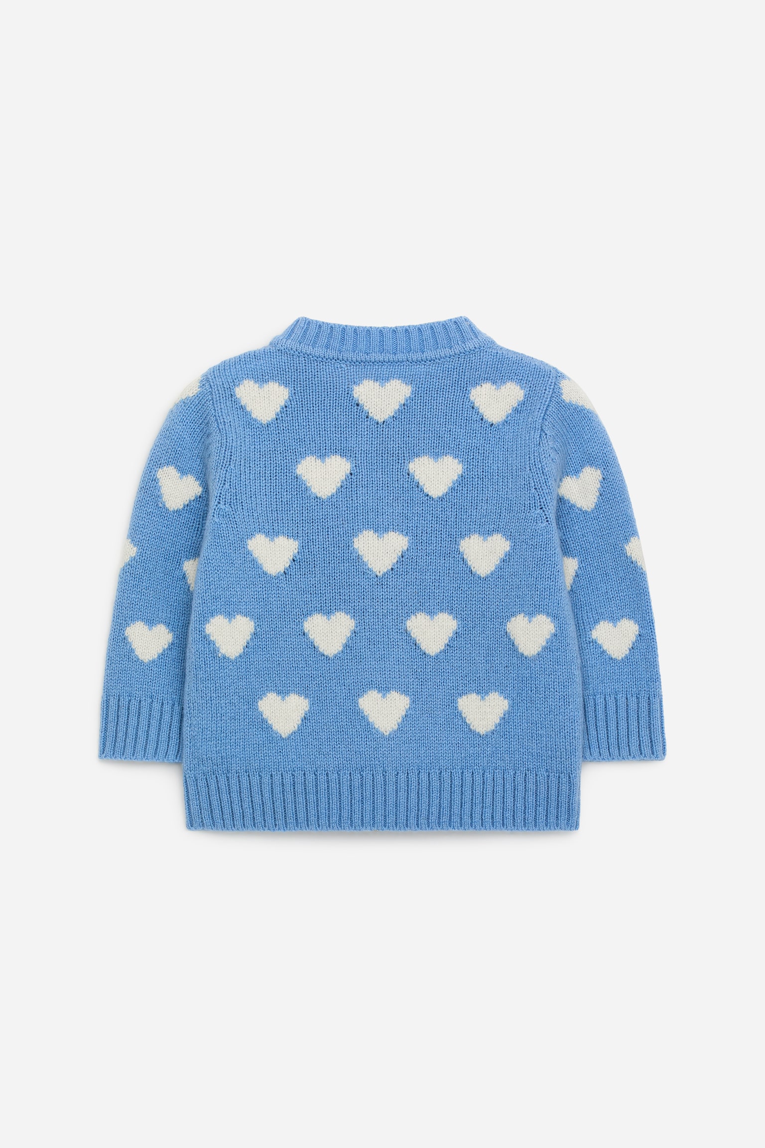 Βαμβακερή ζακέτα - Μπλε/Καρδιές - 3