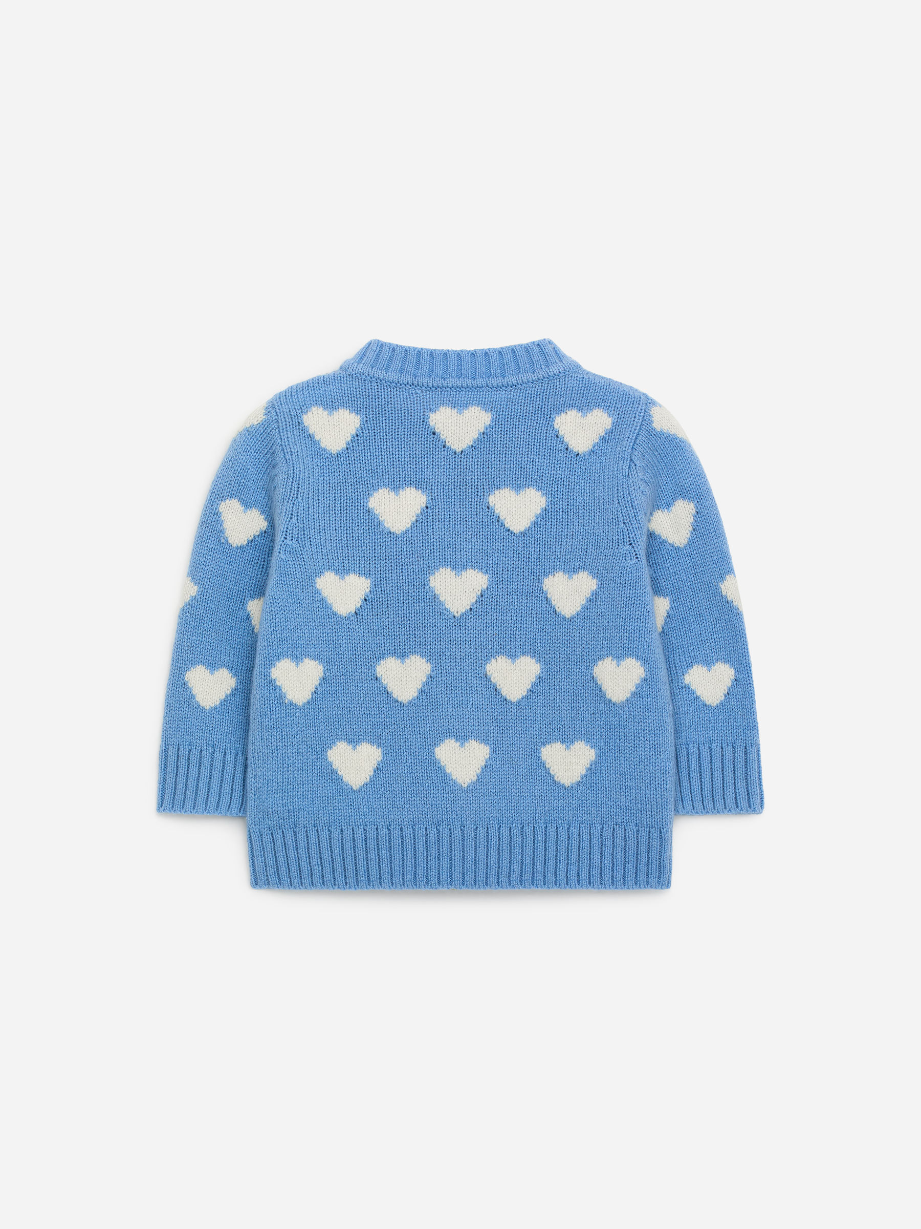 Bawełniany kardigan - Niebieski/serca - Fason normalny - Children - StillMedia/DescriptiveStillLife - 2