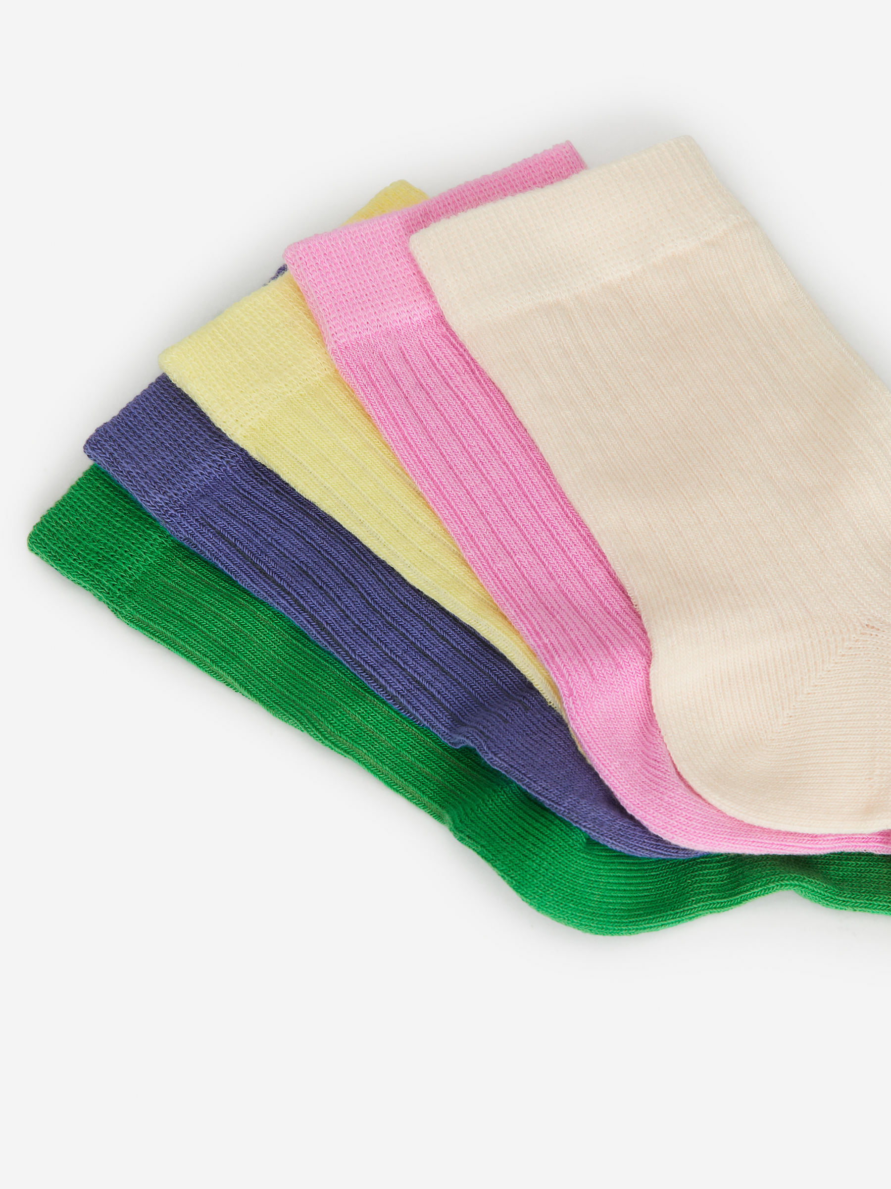 Rib Knit Socks, 5 Pairs - Multi Colour - Children - StillMedia/DescriptiveDetail - 1