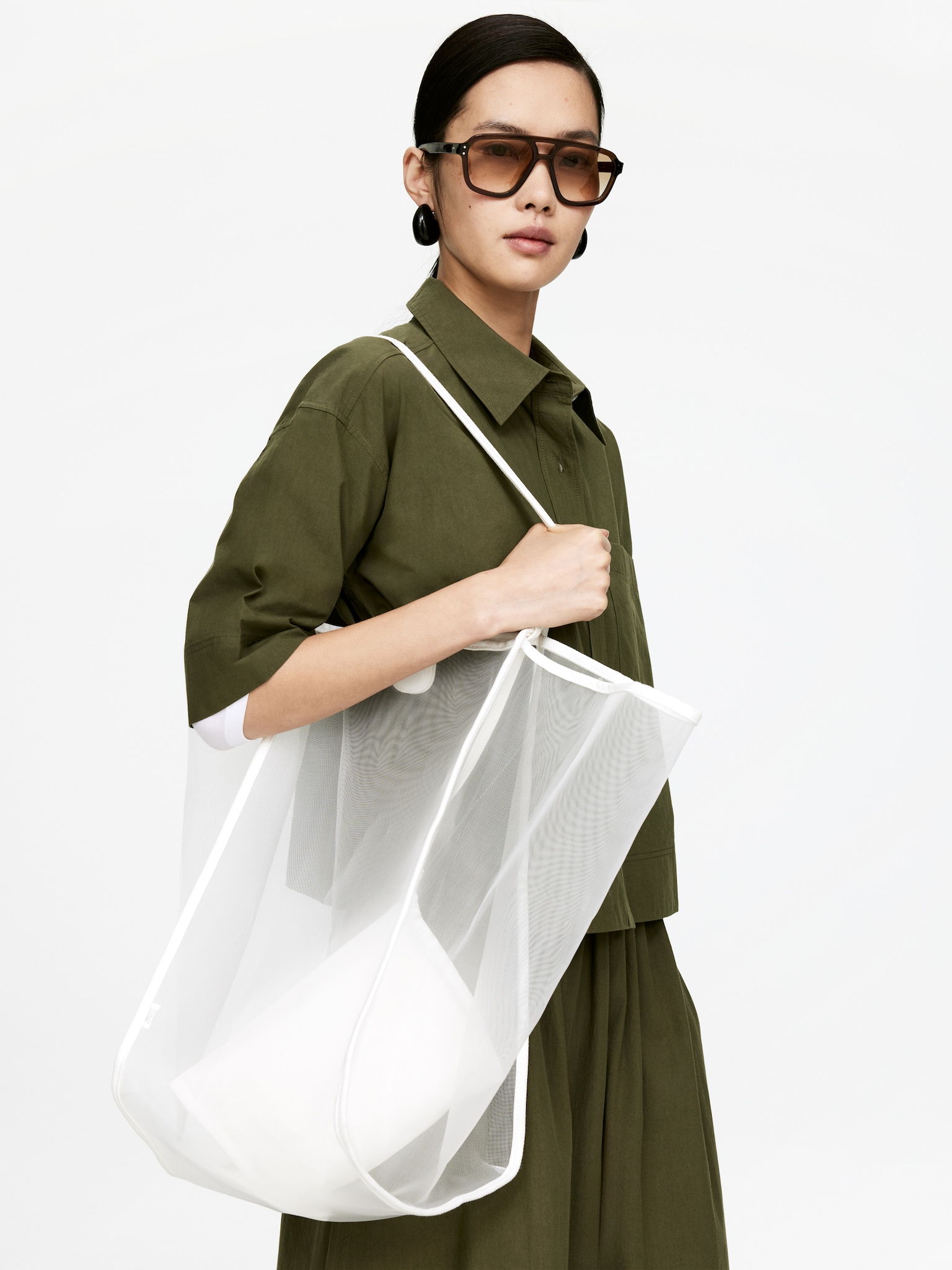 Mesh Tote - White