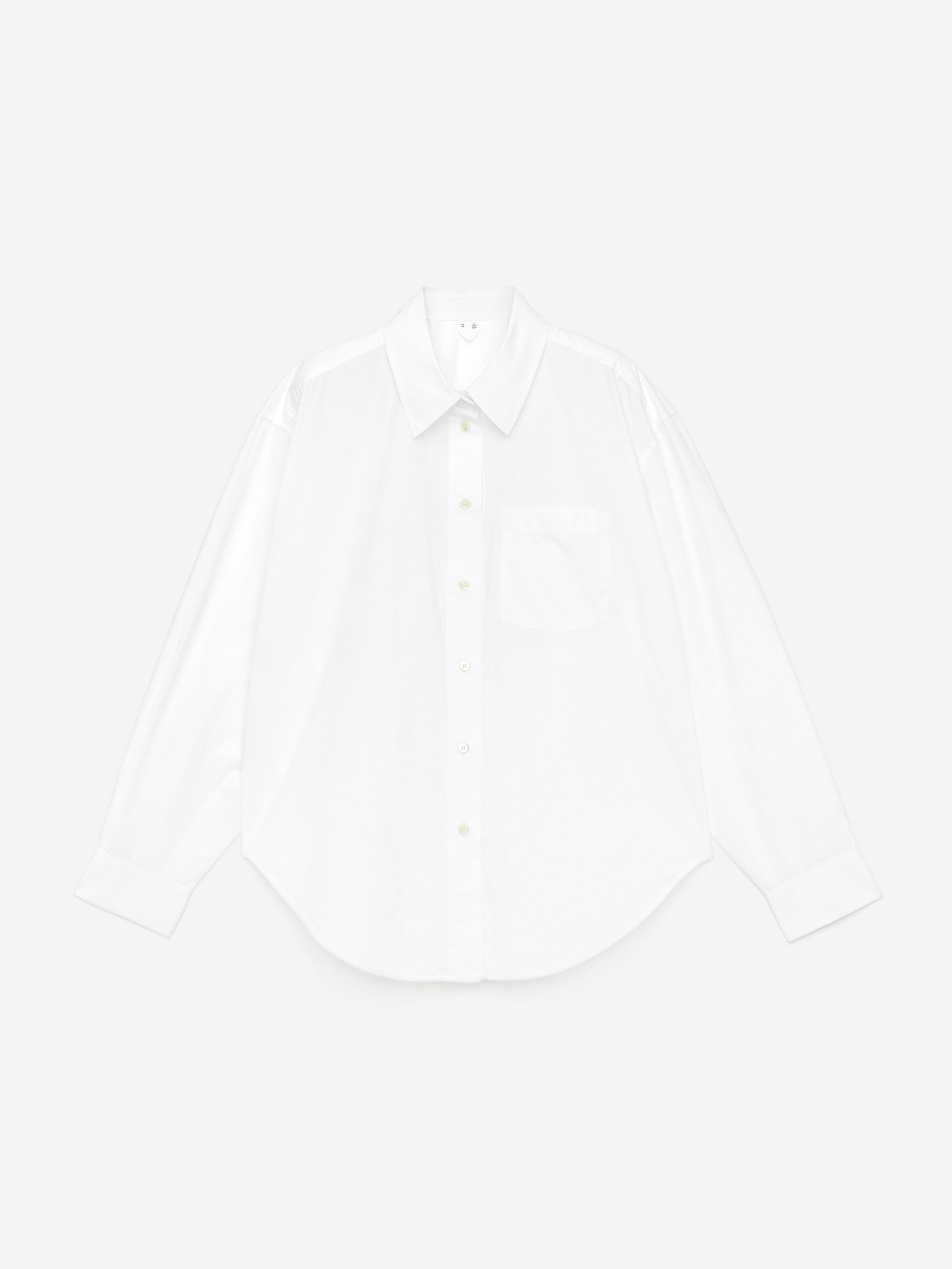 Oversized Cotton Shirt-#FFFFFF-13934