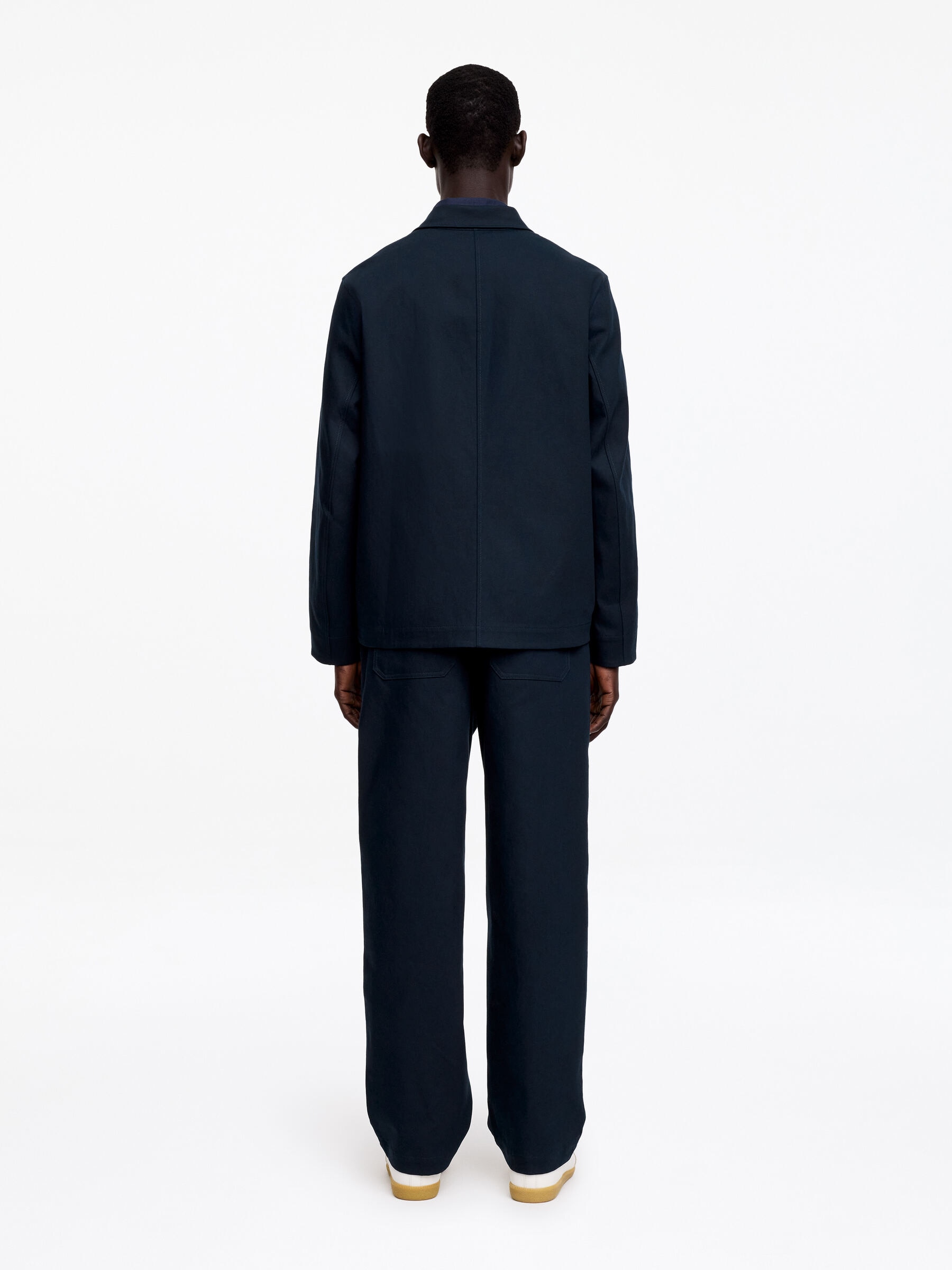 Kavaj i linne och bomull - Mörkblå - Relaxed fit - Men - StillMedia/Lookbook - 4