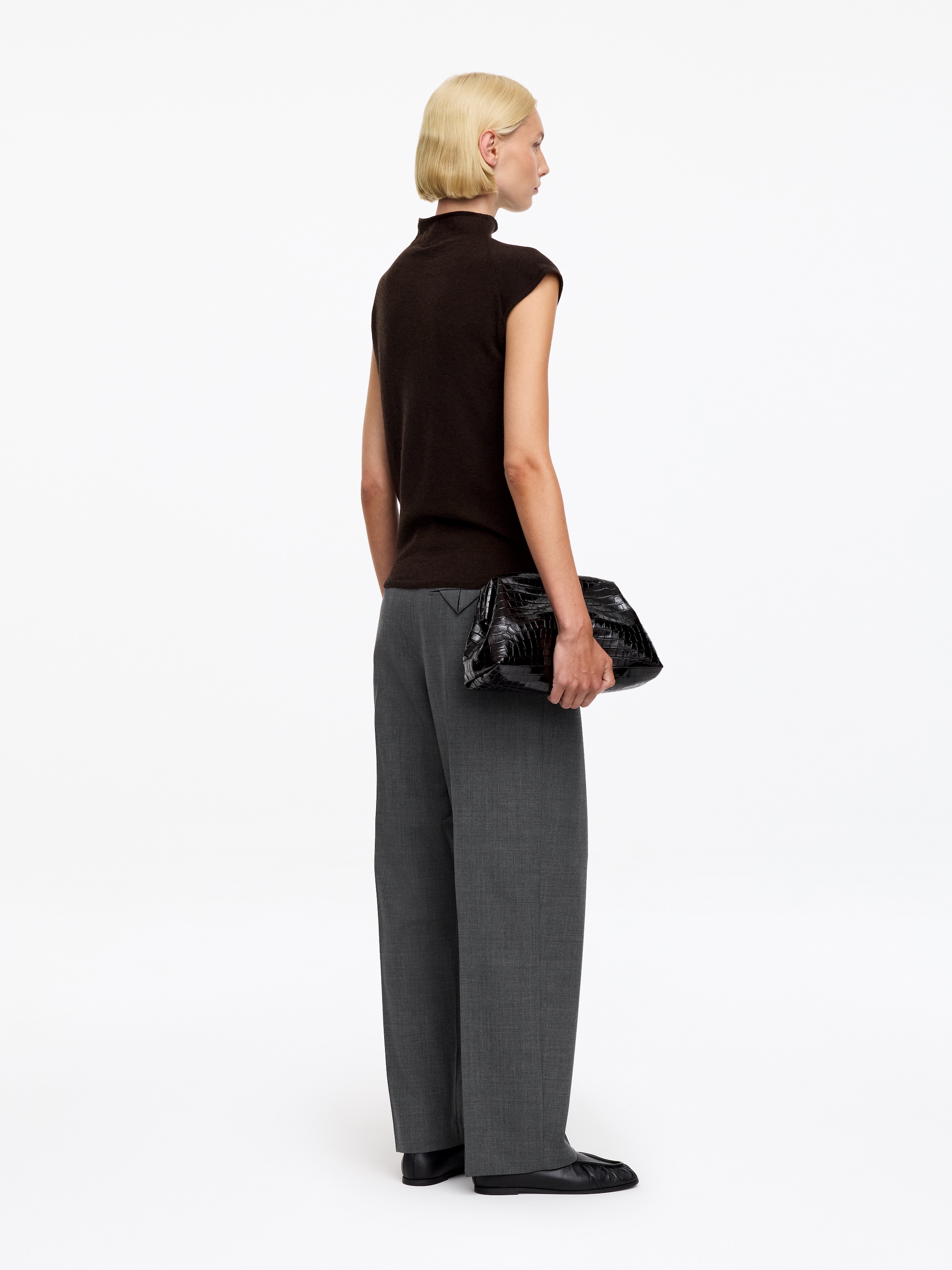 Pleated Wool-blend Trousers - Grey - Regular fit - Women - StillMedia/Lookbook - 5