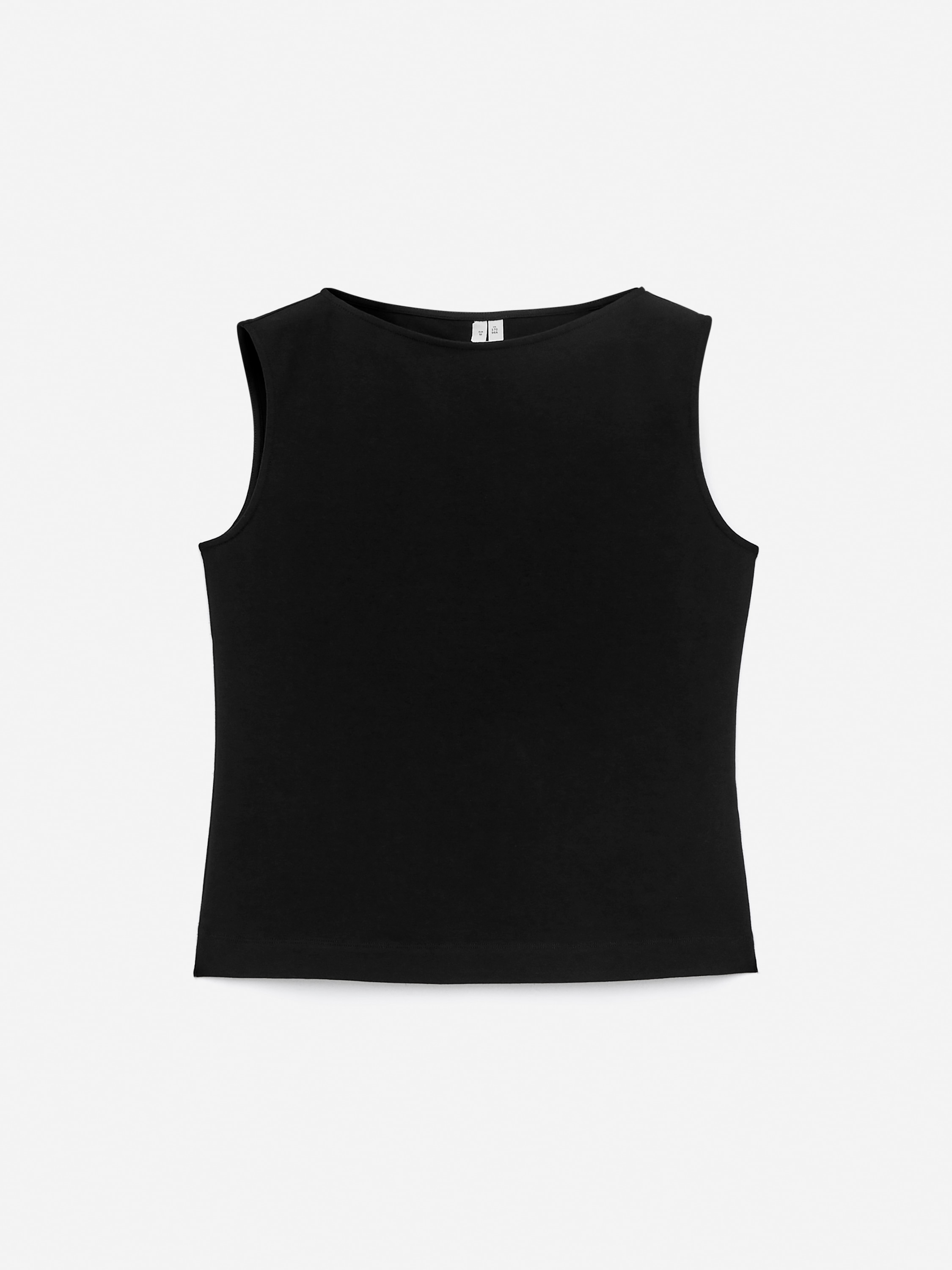 Maiou cu decolteu bărcuță - Negru/Alb/Negru