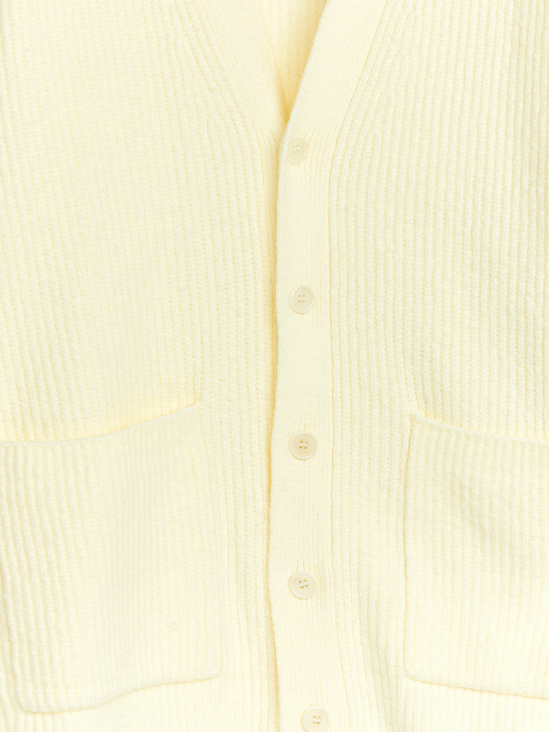 V-Neck Cardigan - Light Yellow - Regular fit - Men - StillMedia/DescriptiveDetail - 1