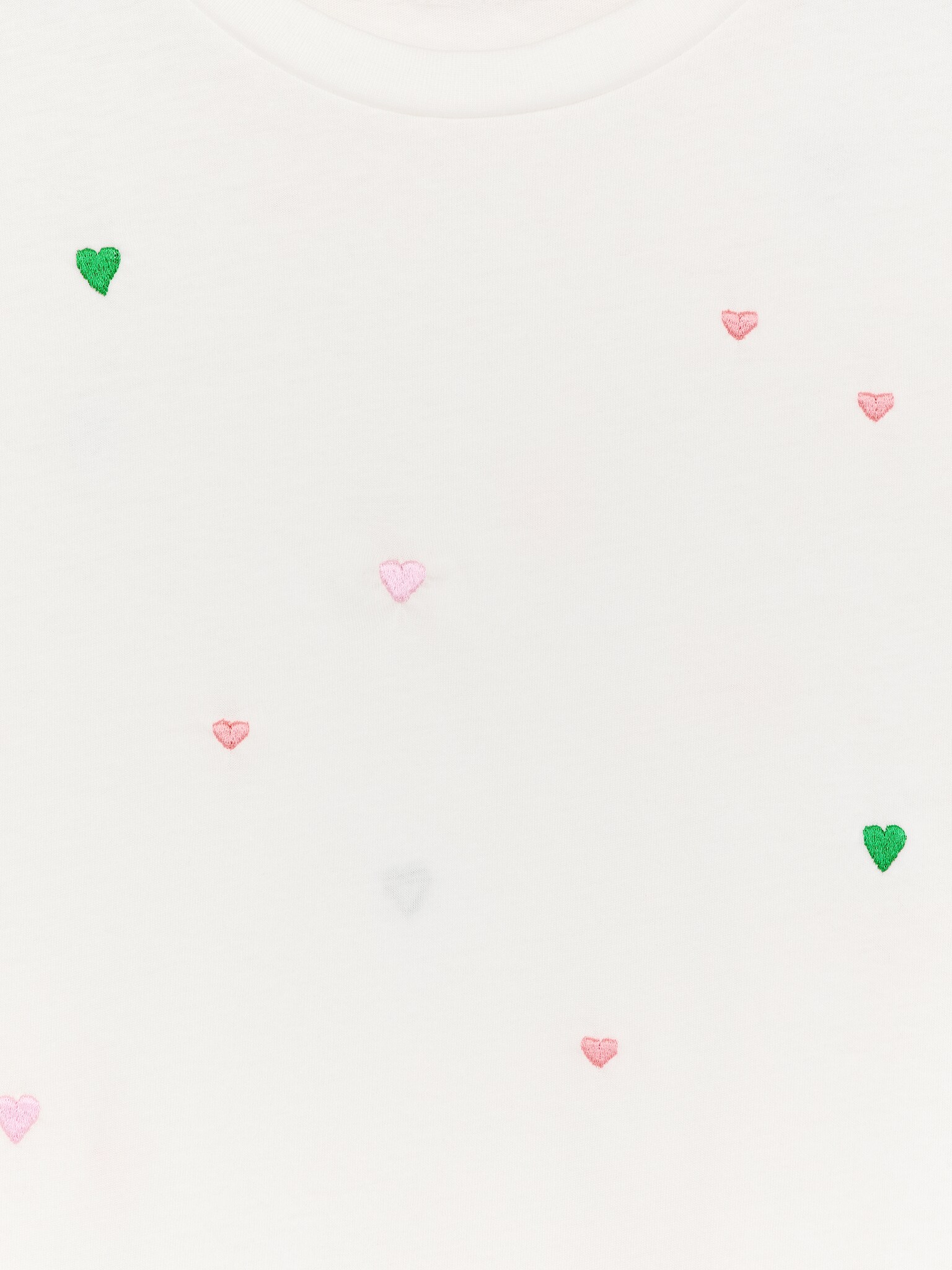 Broderad t-shirt - Vit - 3