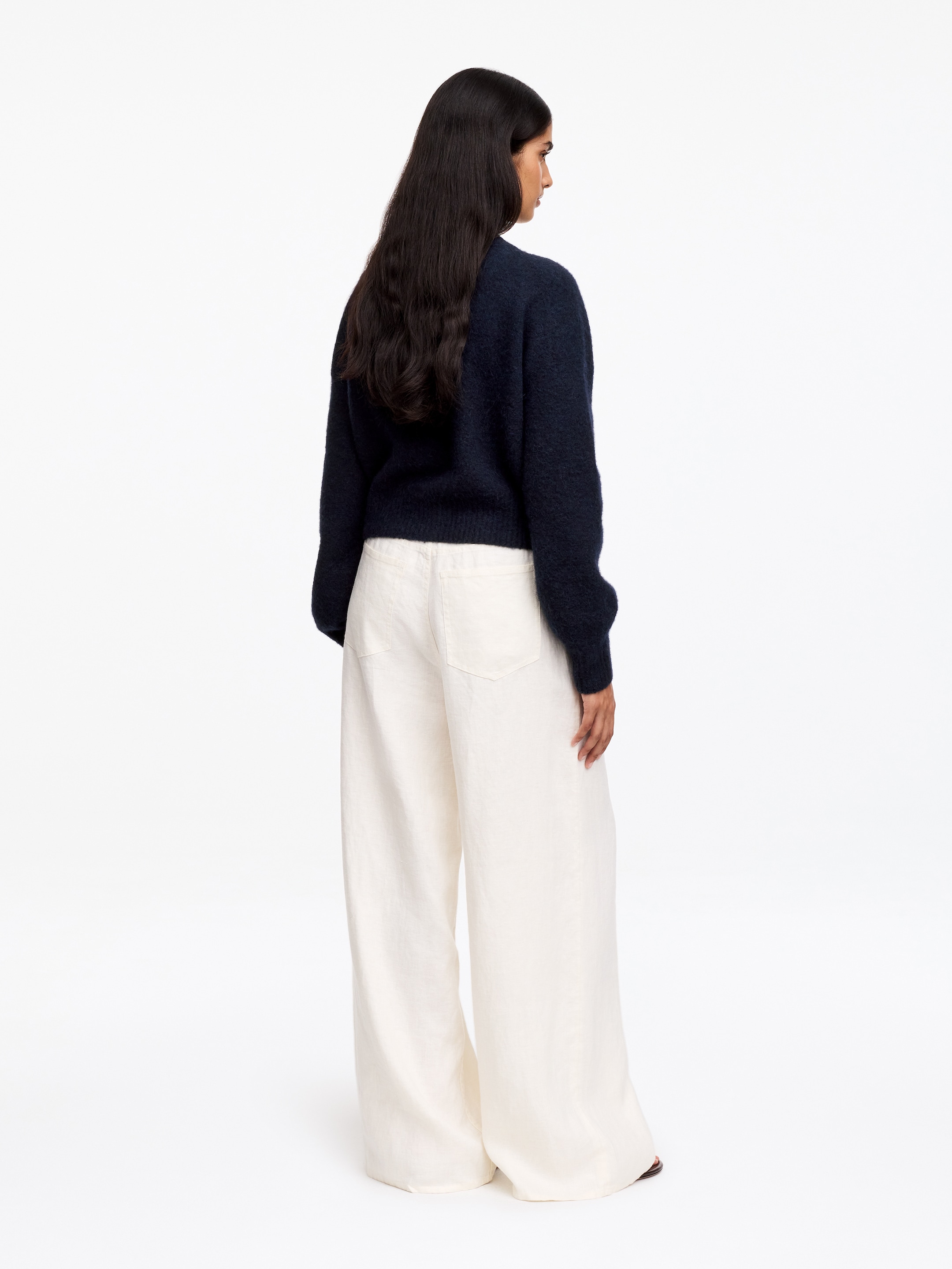Strickjacke aus einer Alpaka-Wollmischung - Dunkelblau - Loose Fit - women - StillMedia/Lookbook - 2