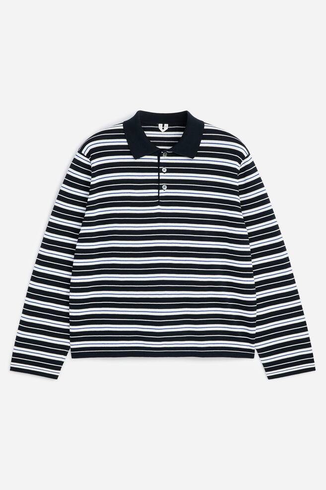 Polo in cotone - Blu scuro/Righe - 1
