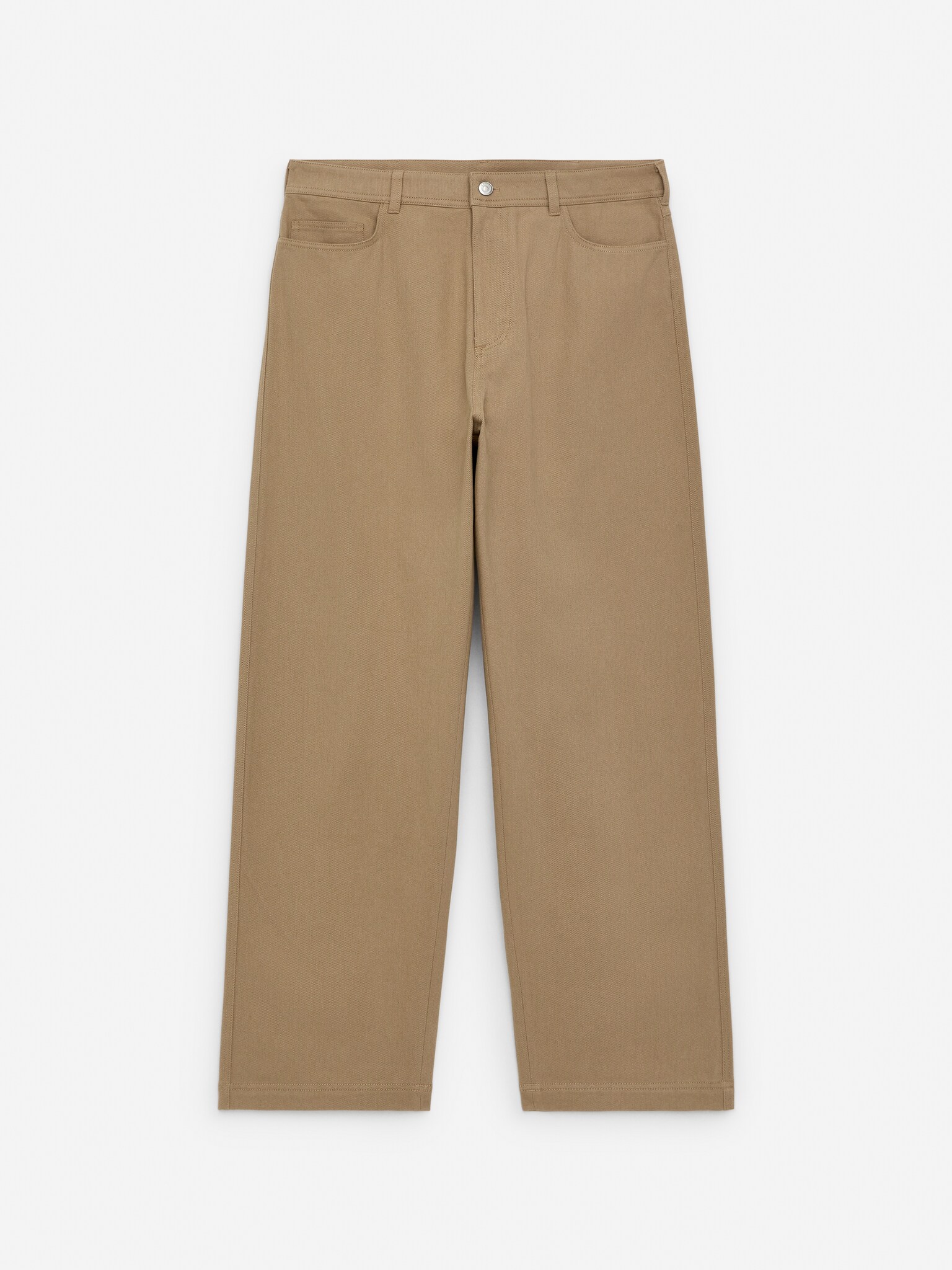 Pantalon ample à 5 poches - Beige/Noir délavé - 2