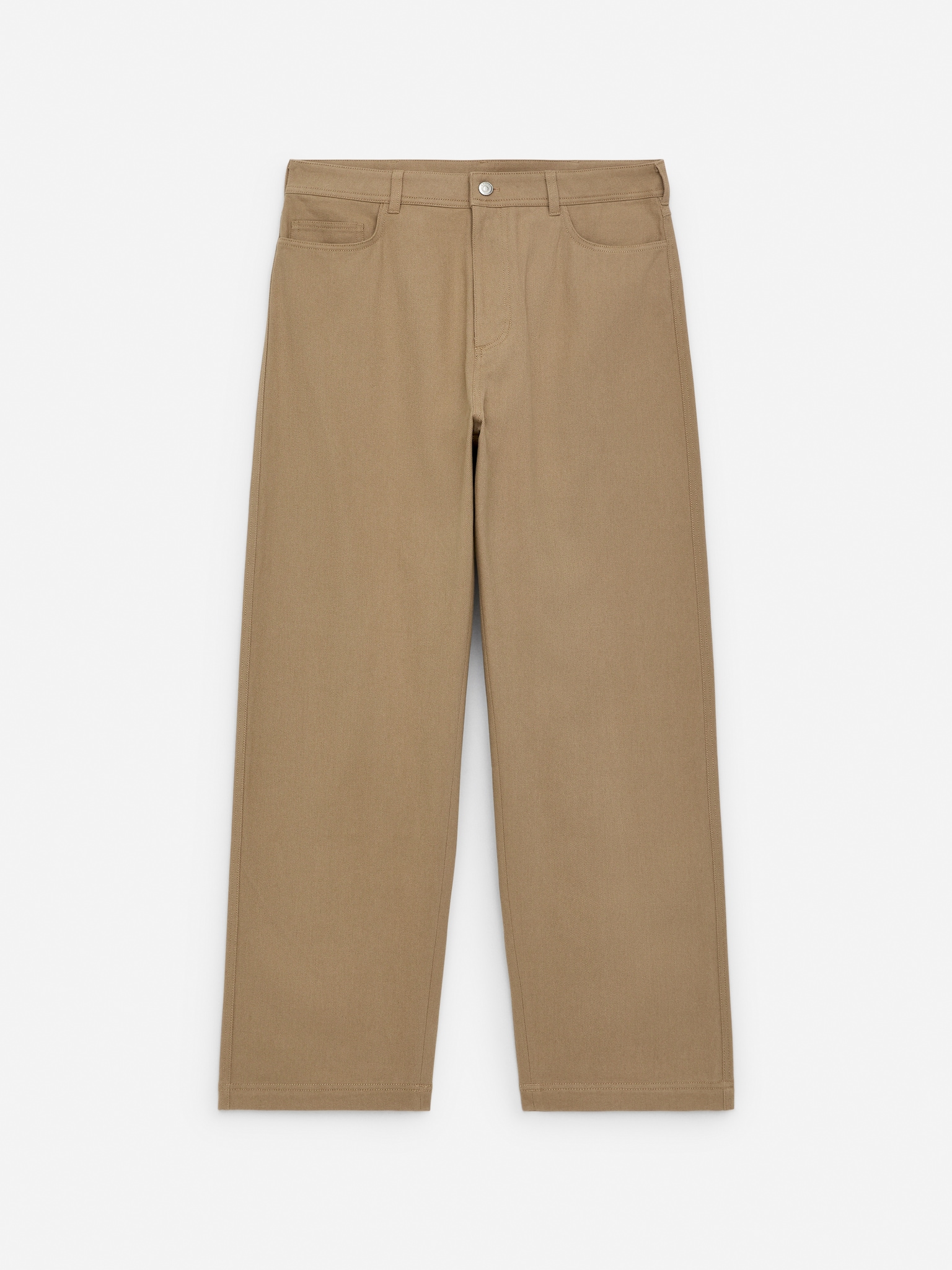 Pantalon ample à 5 poches - Beige/Noir délavé - 2