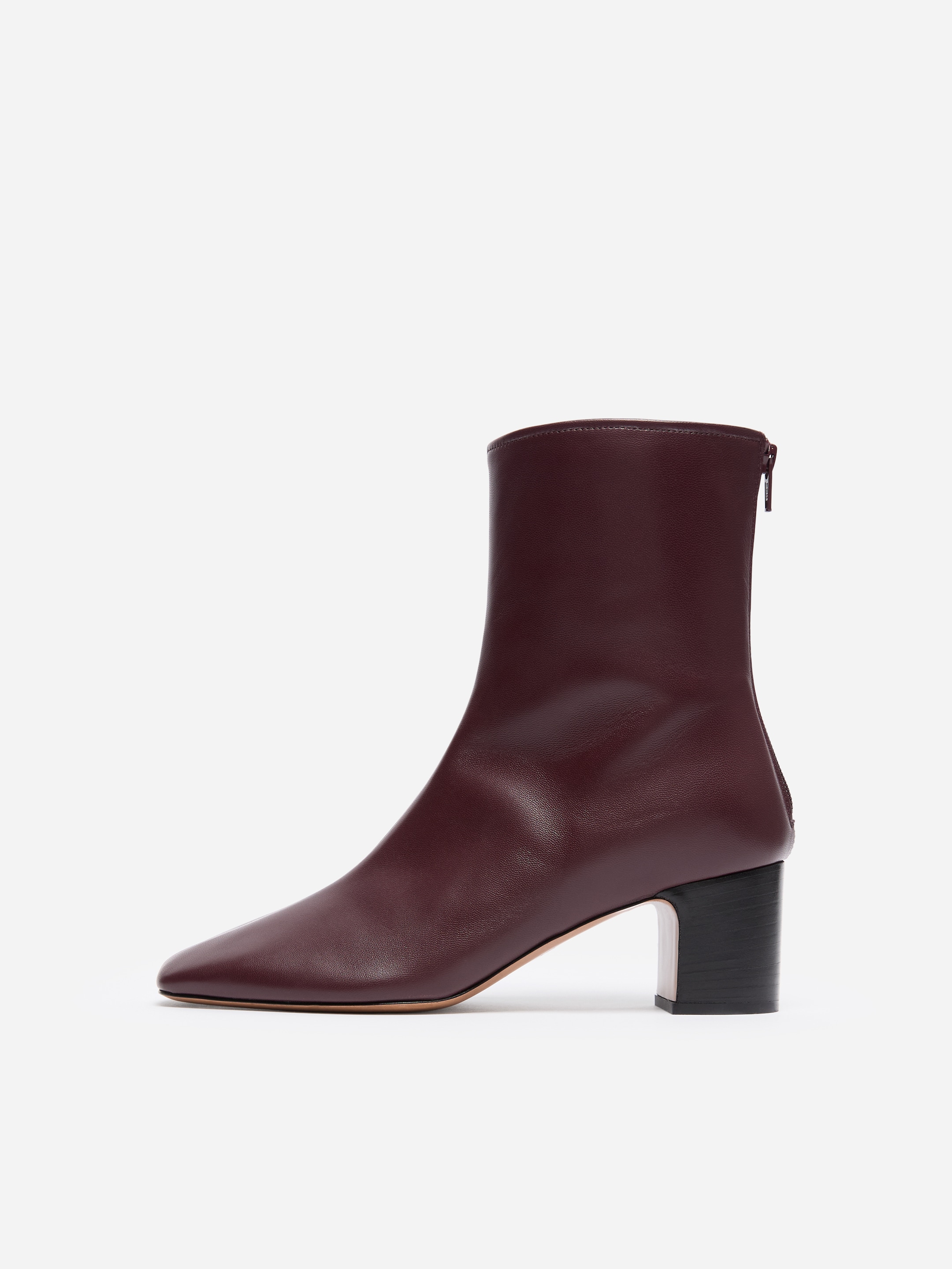 Botines de piel tipo calcetín - Rojo oscuro - women - StillMedia/DescriptiveStillLife - 4