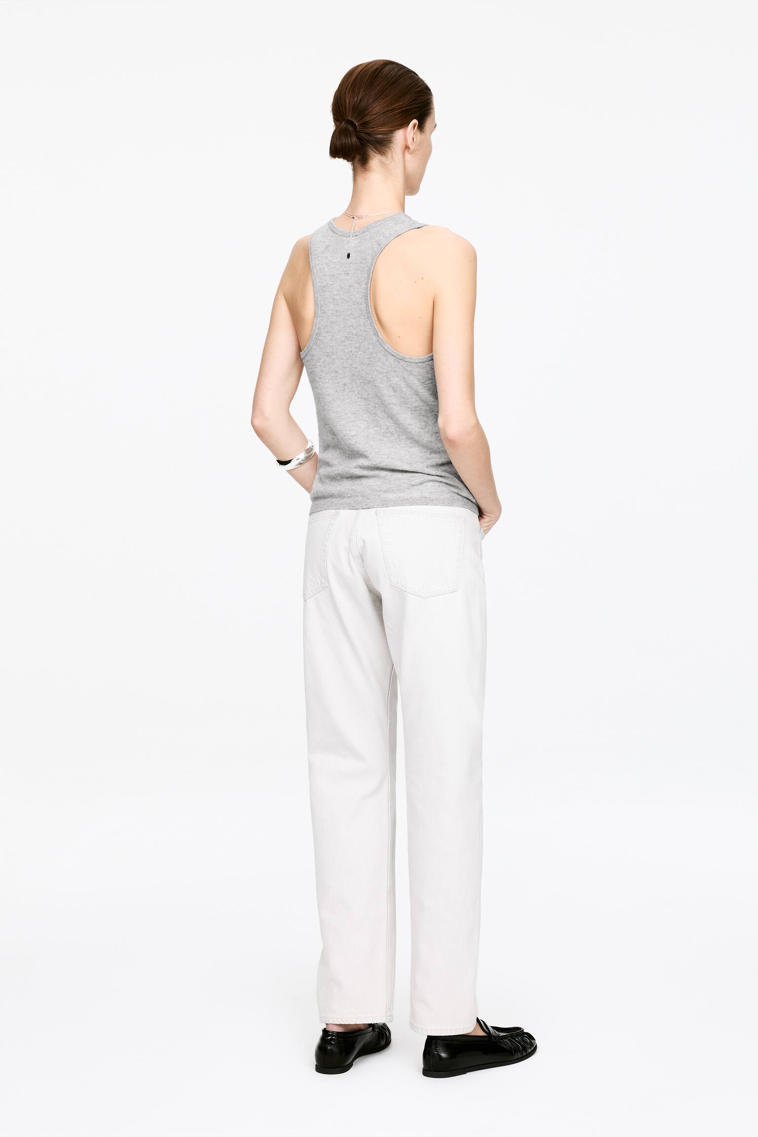 Потник от чист кашмир - Светлосиво - 6