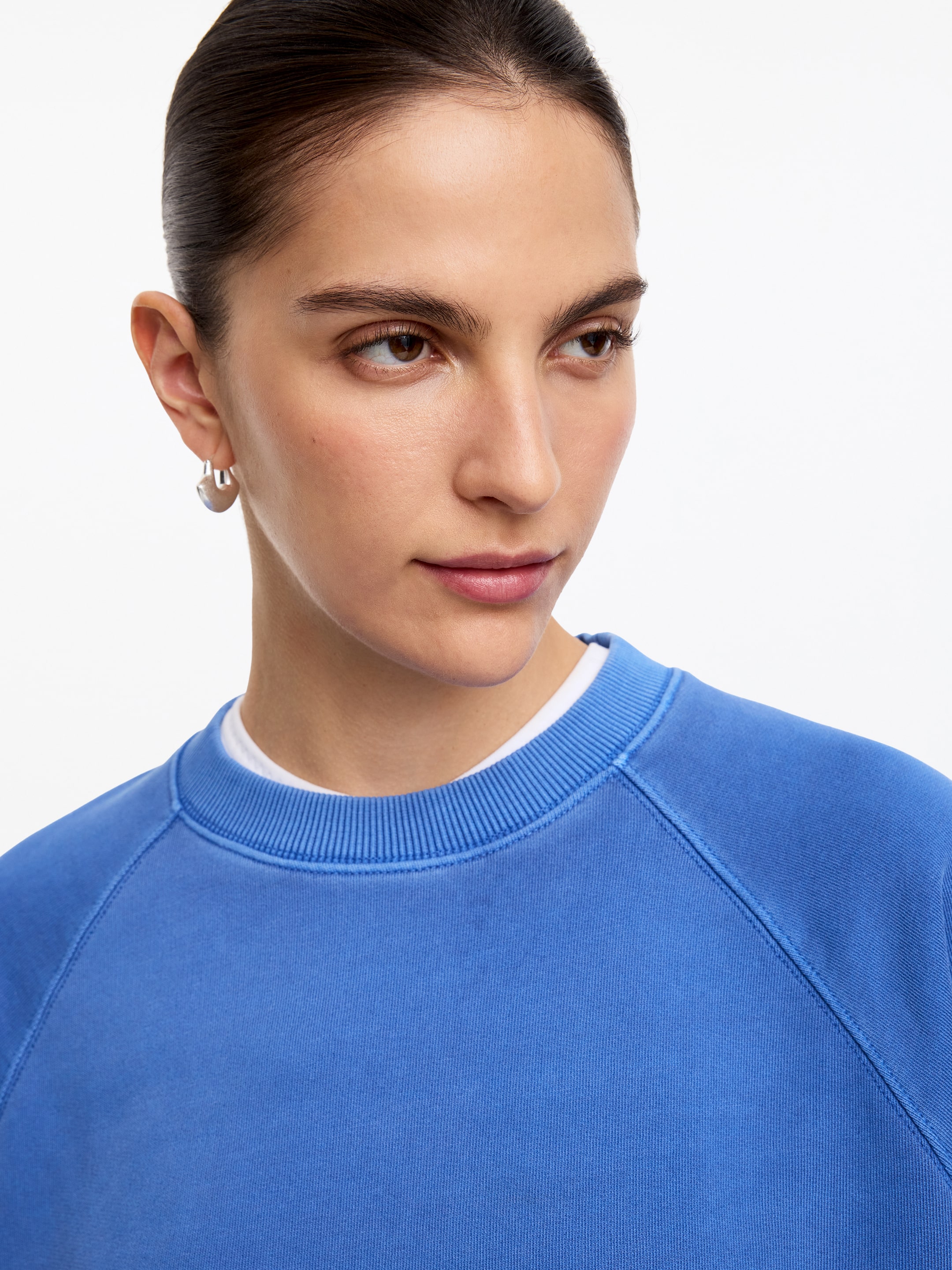 Sweat en tissu éponge - Bleu - Regular fit - Femme - StillMedia/Lookbook - 3