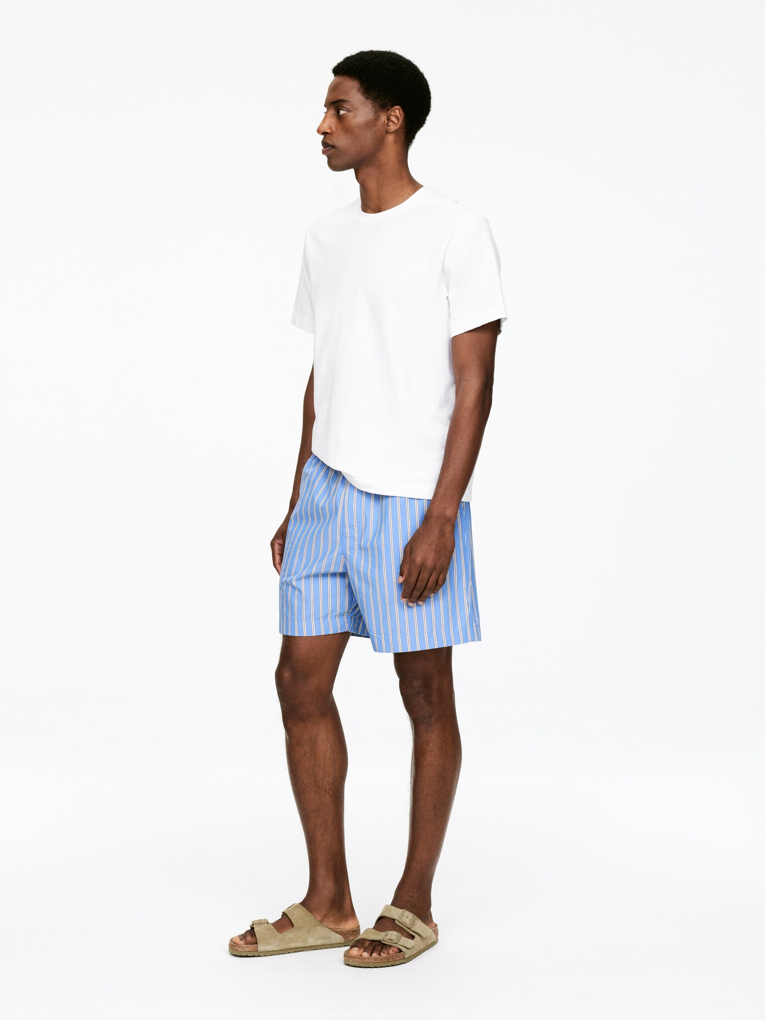 Short de pyjama - Bleu/Blanc/Marron/Blanc/Bleu - 5