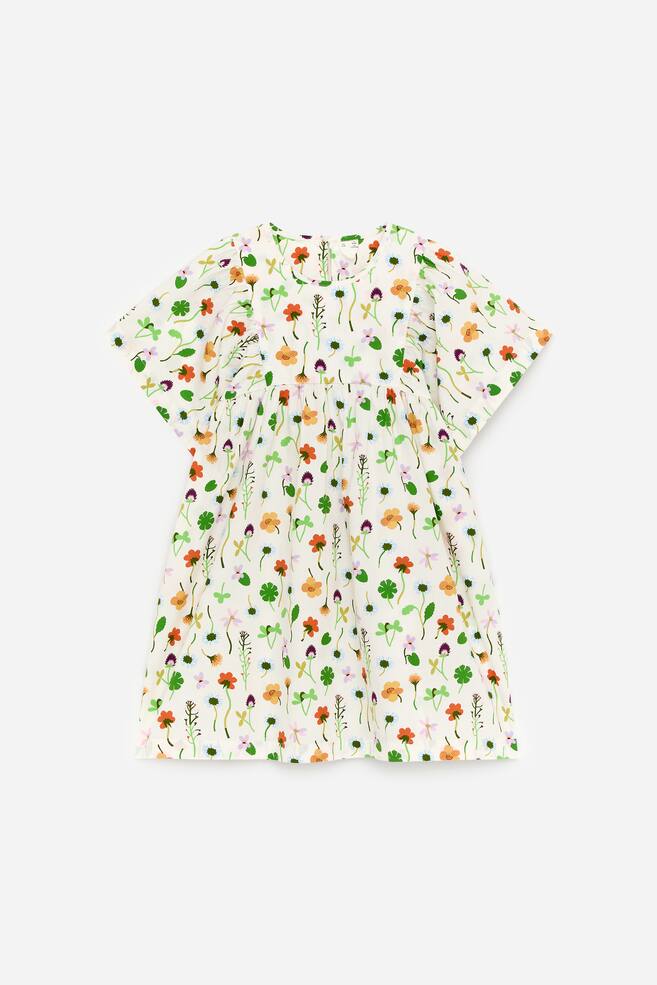 Cotton Poplin Dress - White - 1