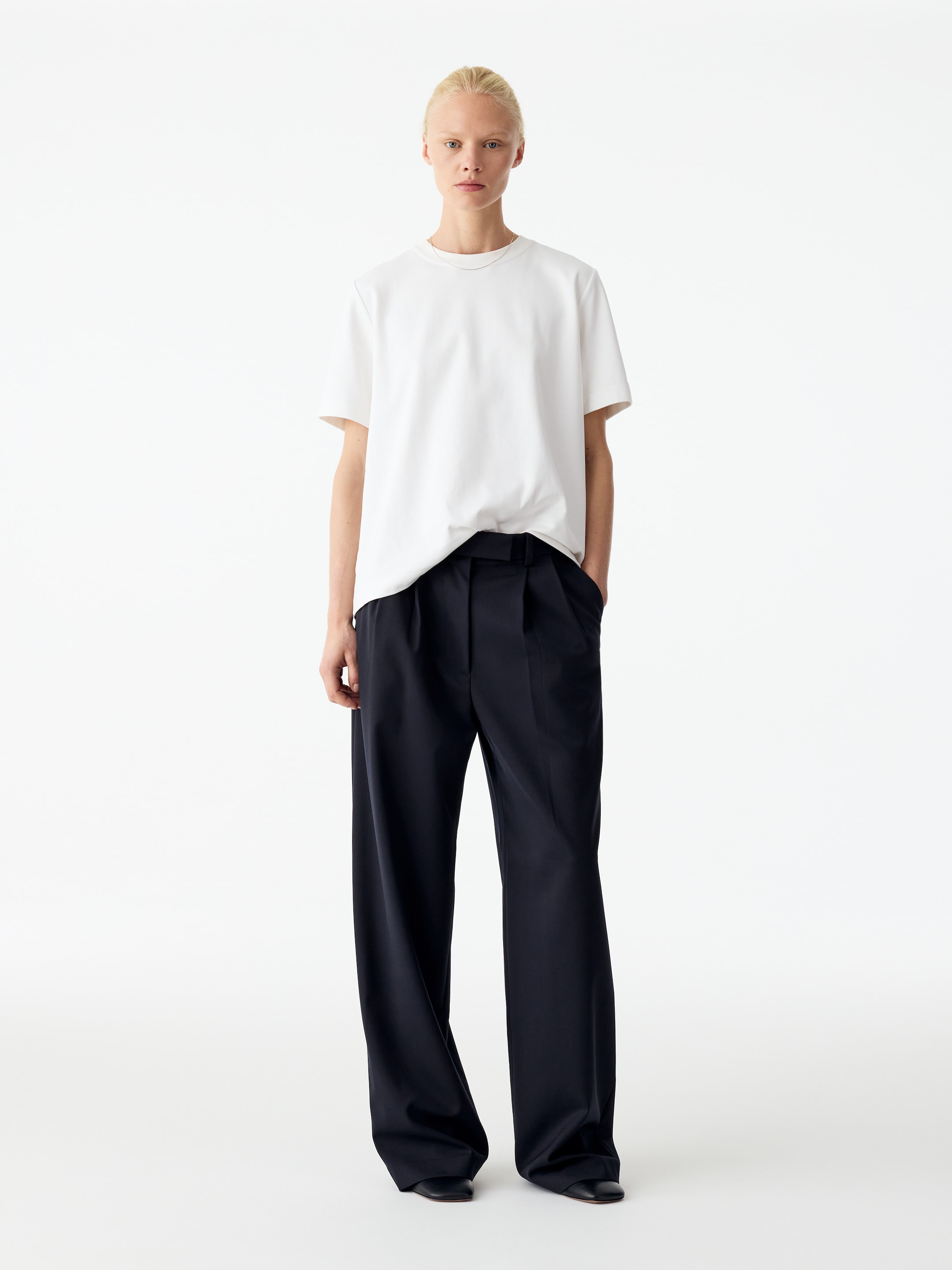 Elegante Hose aus Wollmischung-Blue-21018
