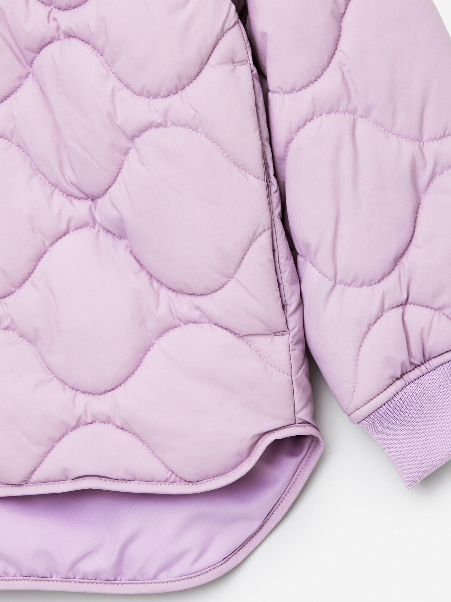 Prešívaná bunda - Fialová/Khaki zelená/Jasná modrá - 3