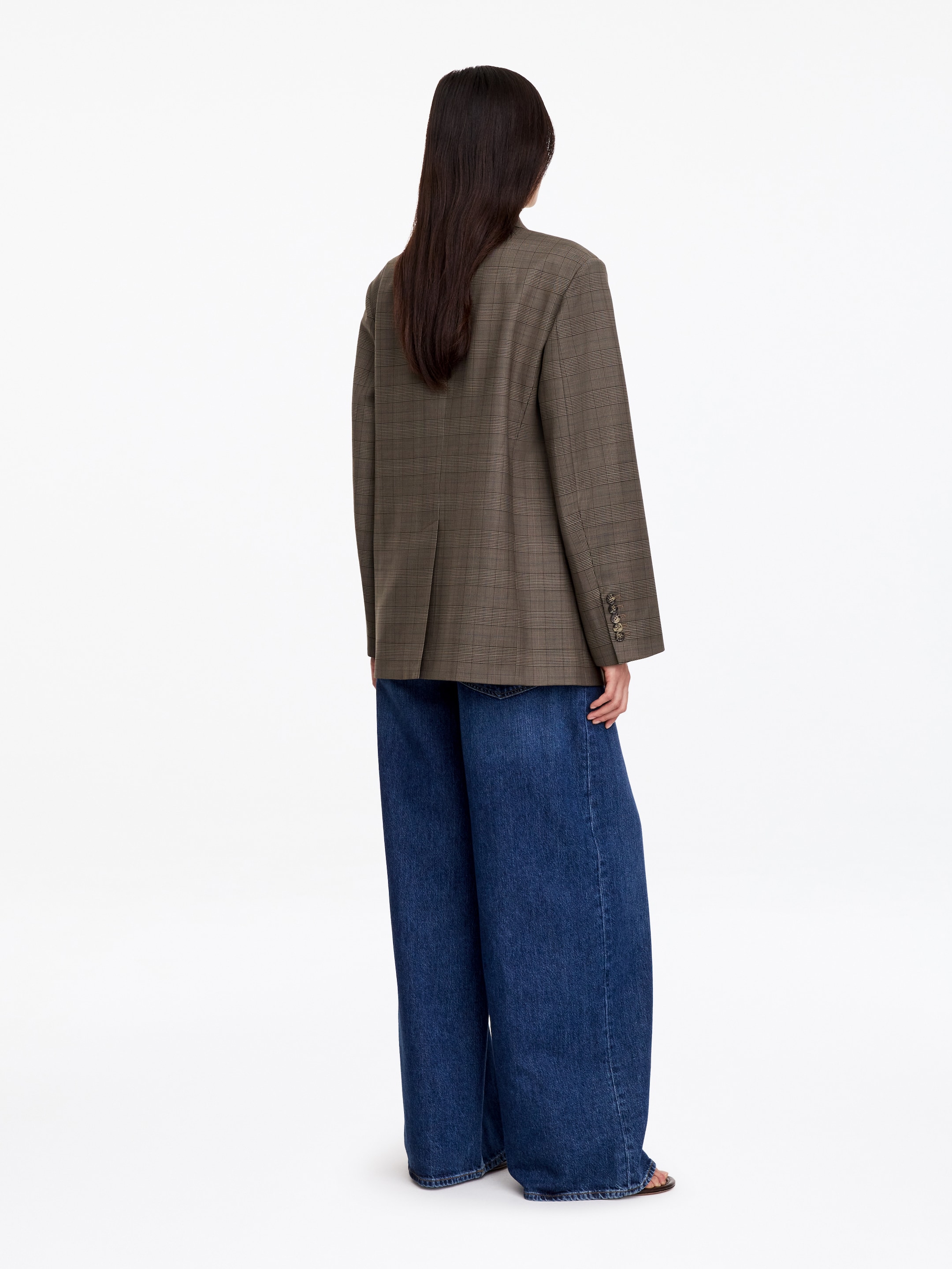 Relaxed Wool-Blend Blazer - Marrón/cuadros - Corte relajado - women - StillMedia/Lookbook - 3