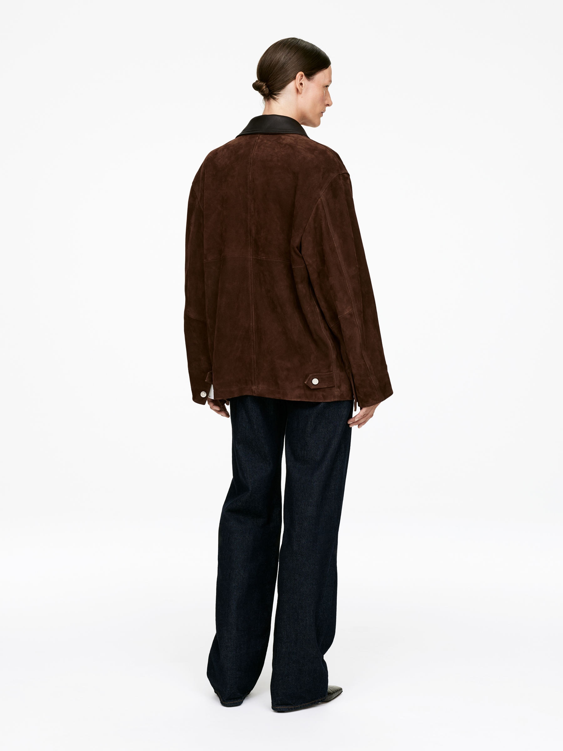 Mockajacka - Mörkbrun - Oversized - Women - StillMedia/Lookbook - 4