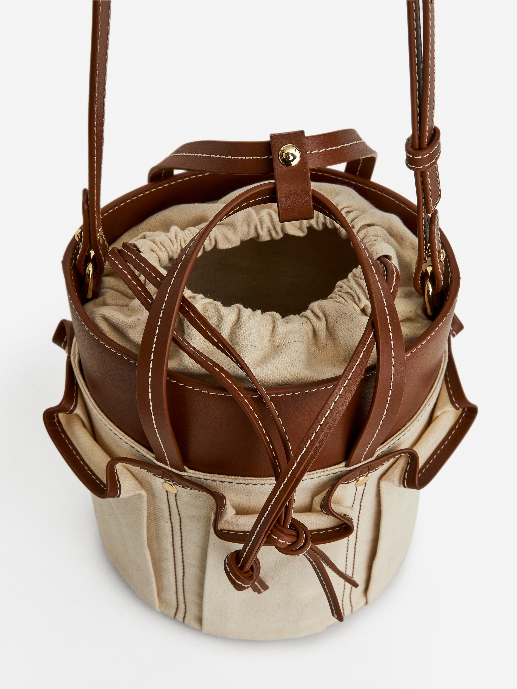 Ver imagen más grande: Bolso cubo dos en uno - Marrón/beige - MUJER | H&M ES 7