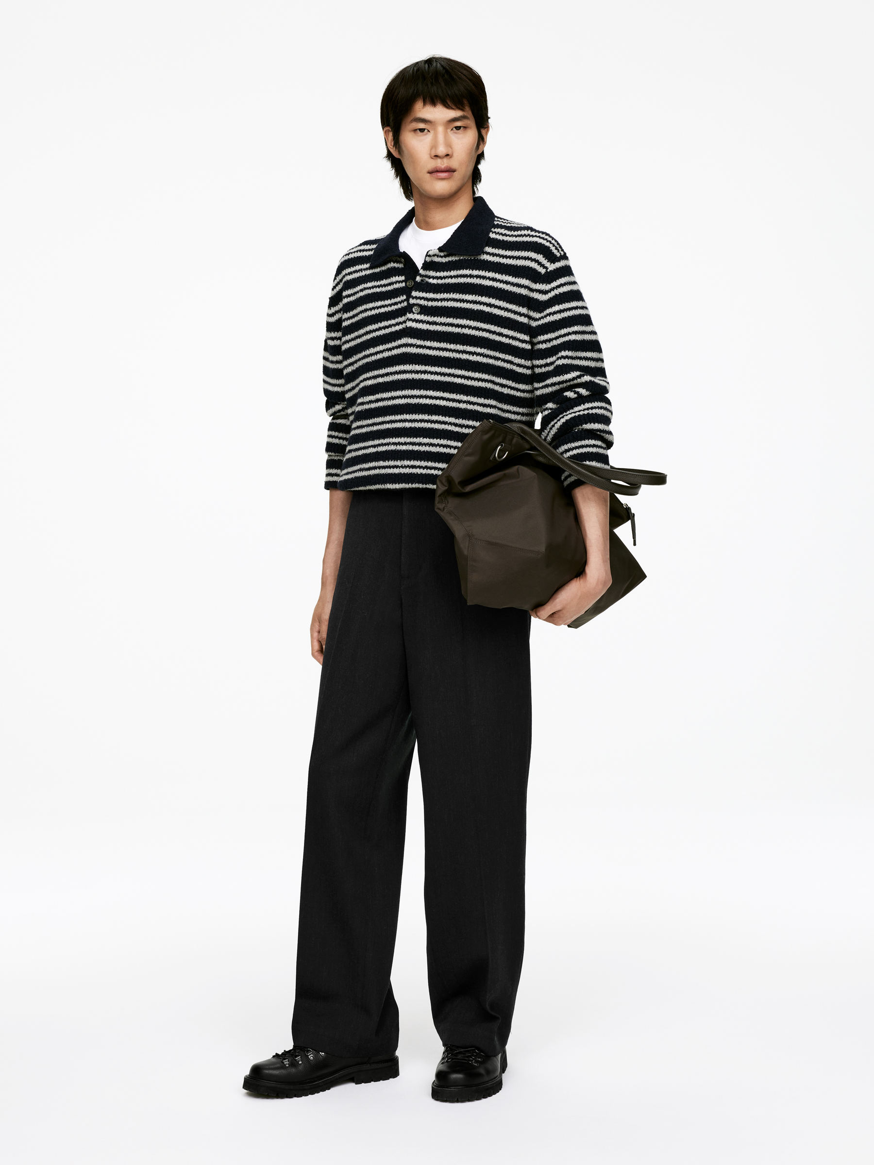 Loose Fit Wool Trousers - Dark Grey - Loose fit - Men - StillMedia/Lookbook - 6