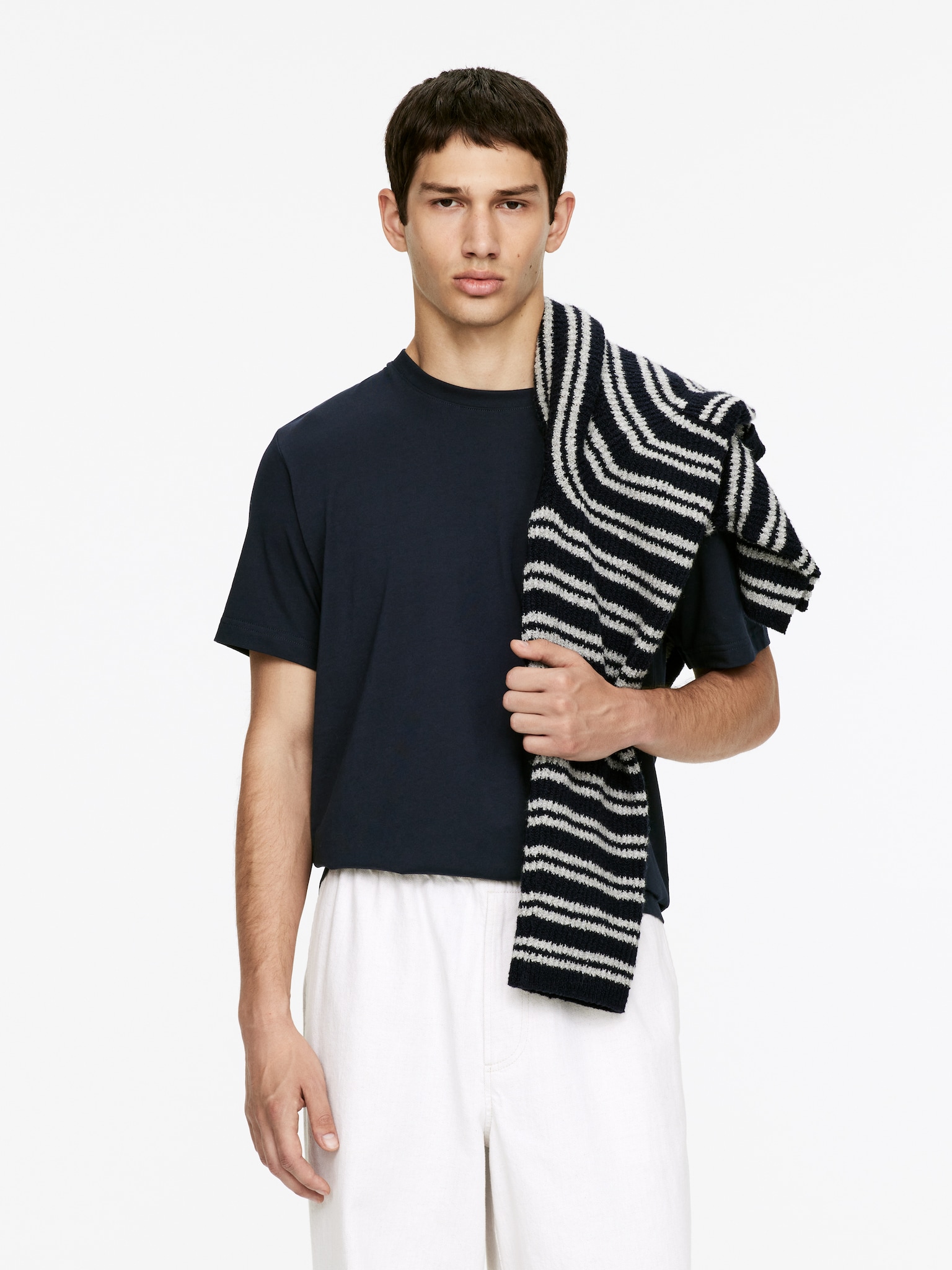 Regular T-shirt (170 g/m²) - Mørkeblå/Hvid/Sort/Gråmeleret/Kakigrøn - 1