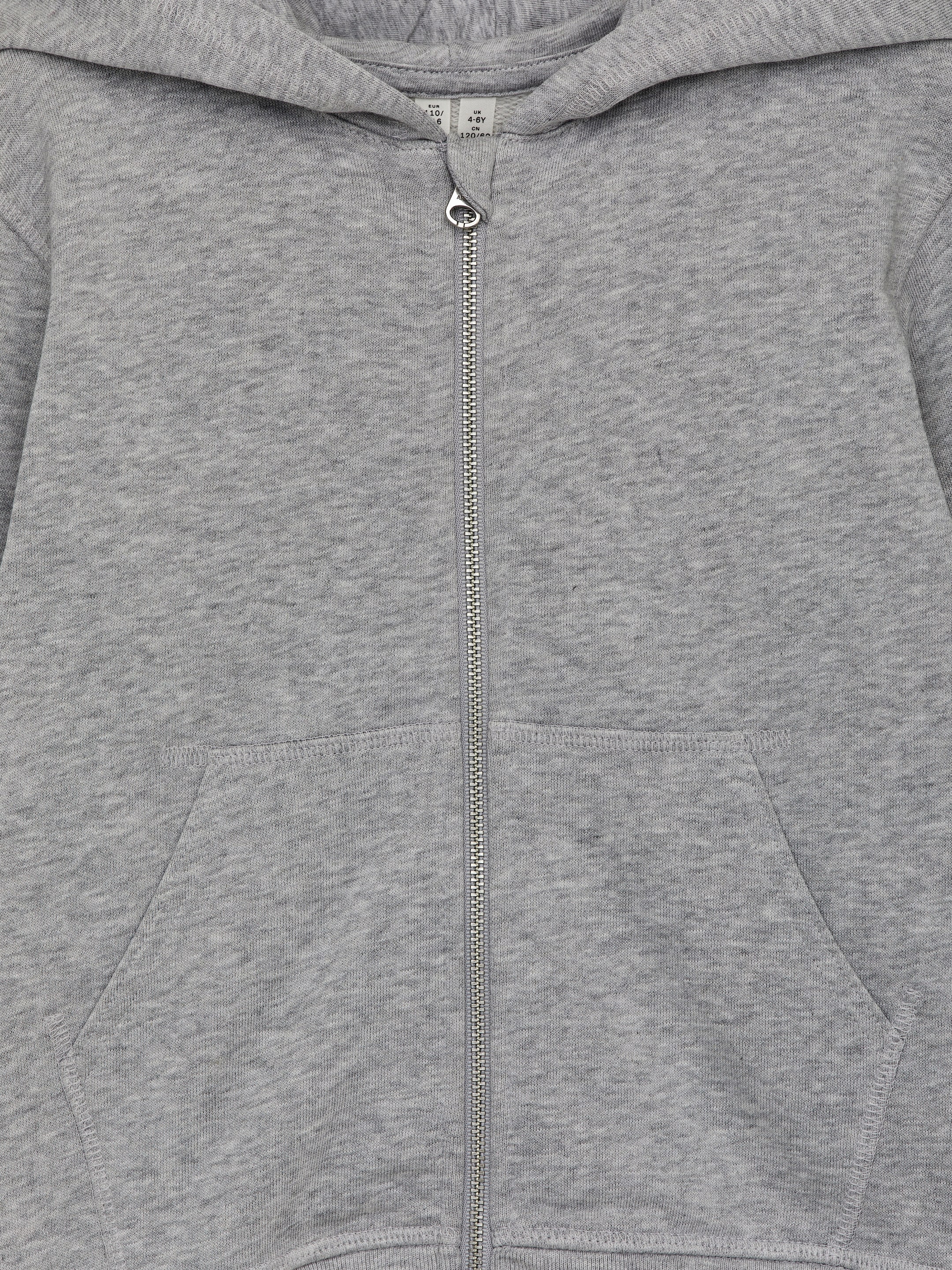 Hooded Sweatshirt - Grey Melange - Loose fit - Children - StillMedia/DescriptiveDetail - 1