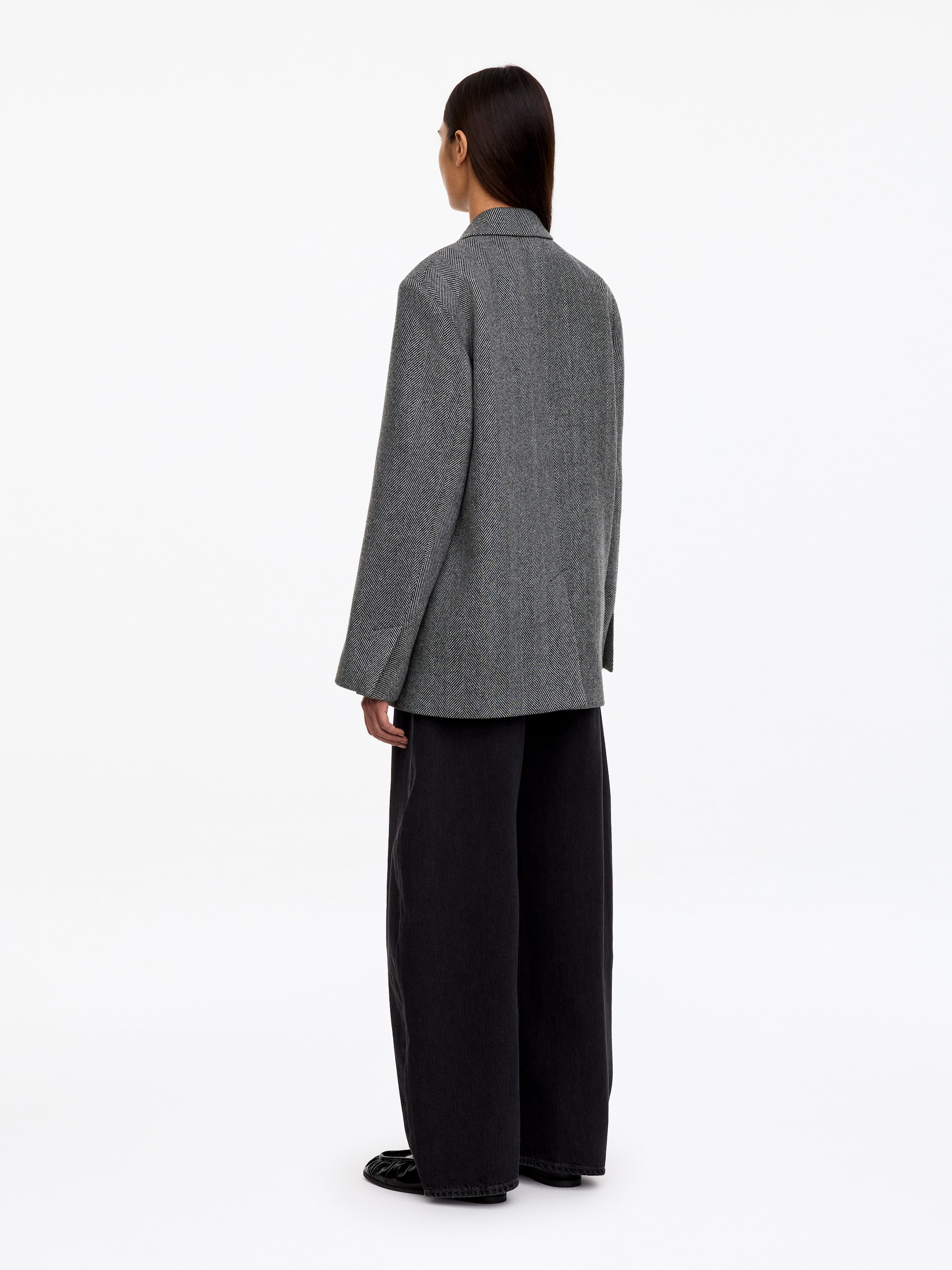 Blazer doppiopetto in misto lana - Nero - Relaxed fit - women - StillMedia/Lookbook - 4