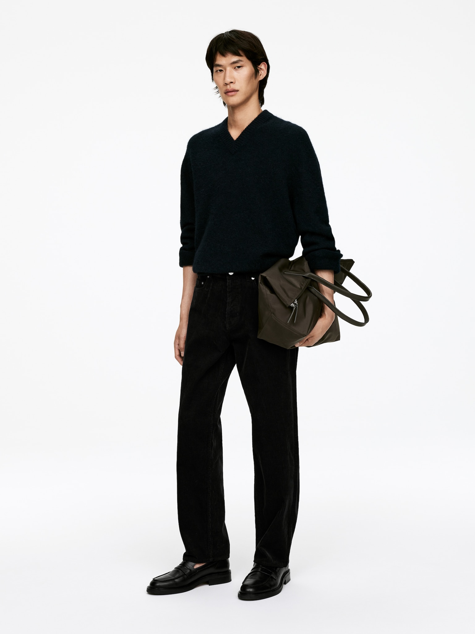 Pantalones de pana LOOSE - Negro/Marrón/Topo claro - 3