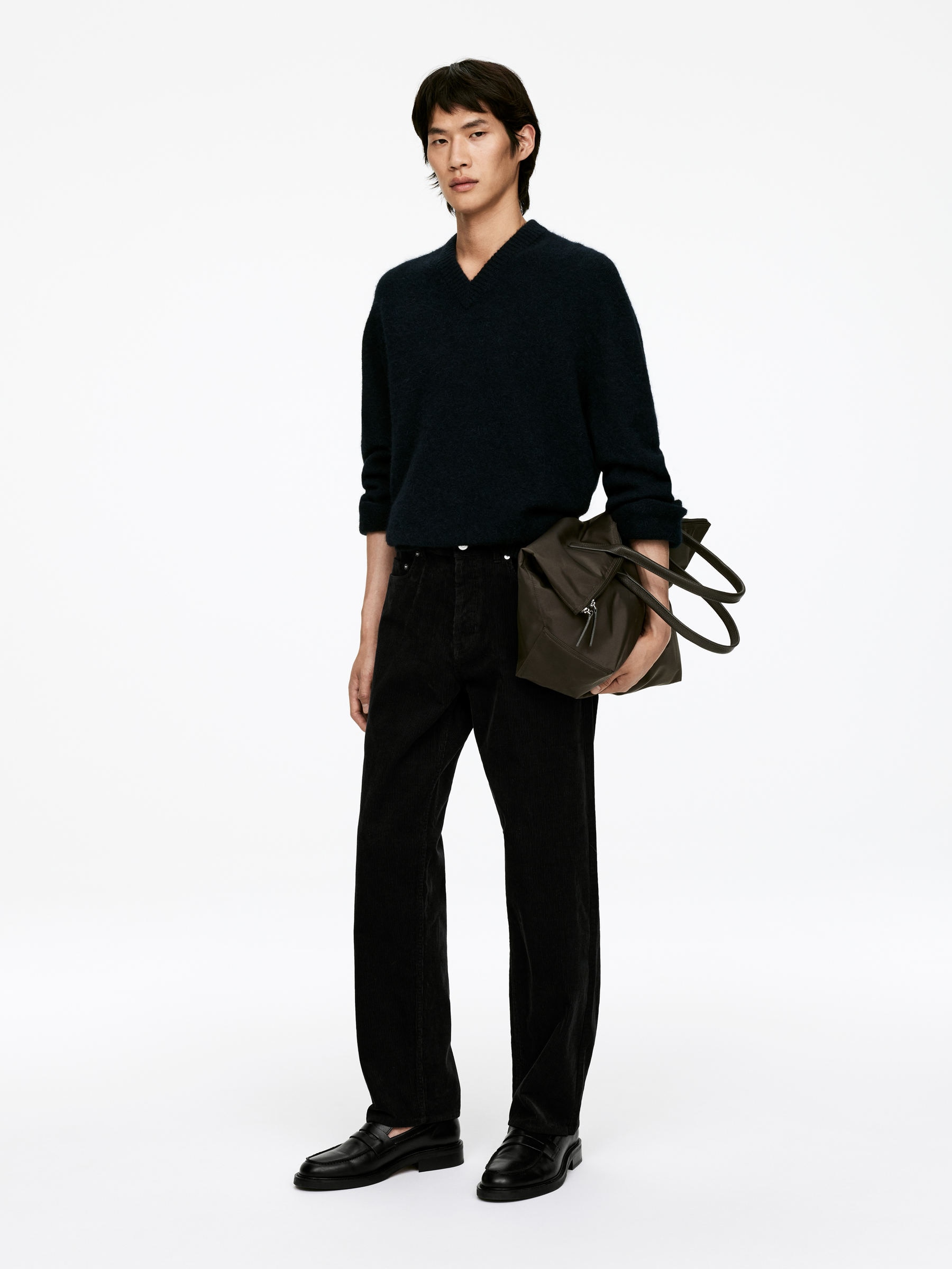 LOOSE Corduroy Trousers - Black - Loose fit - Men - StillMedia/Lookbook - 3
