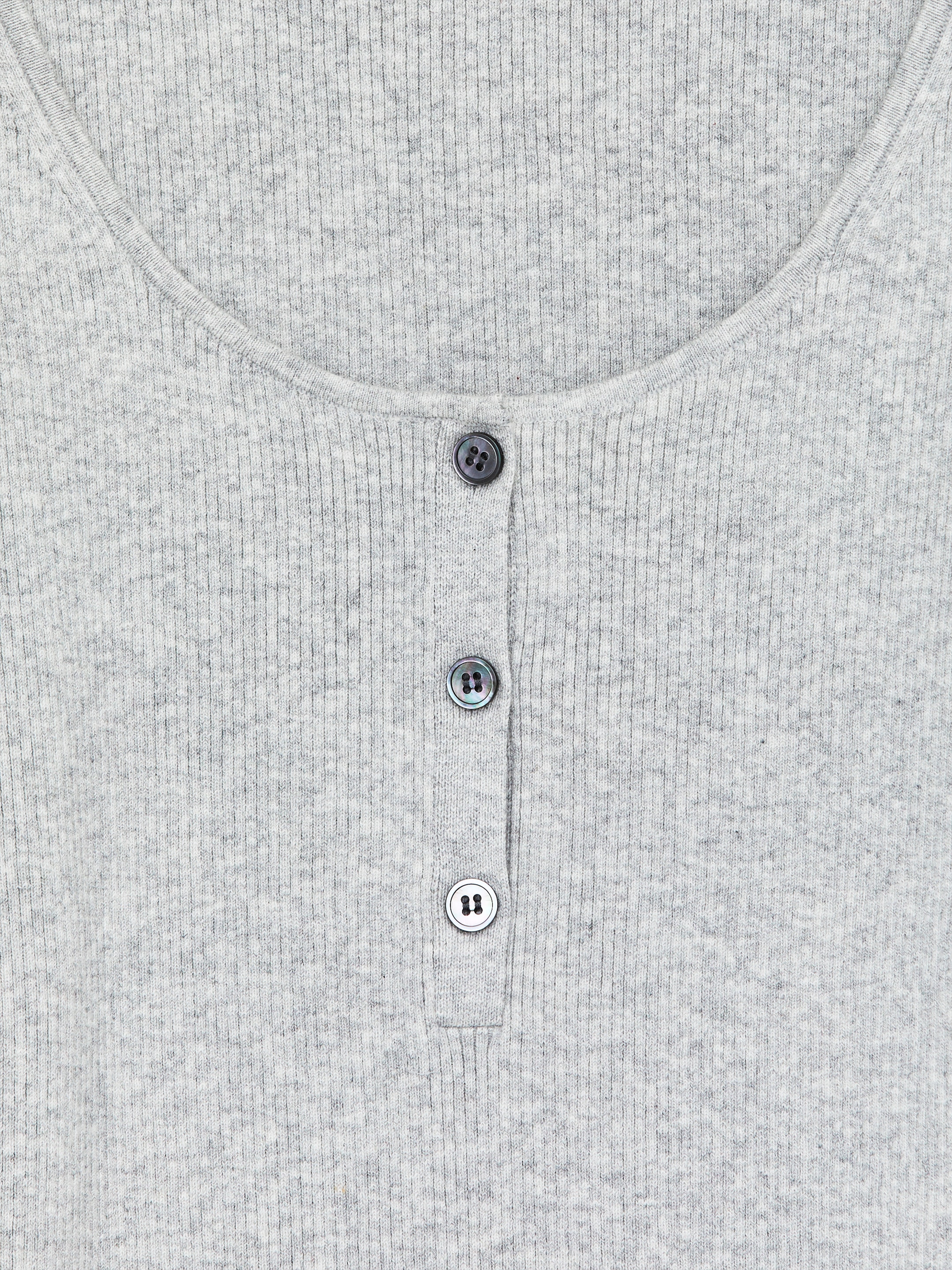 Topp med rund djup halsringning - Grå - Slim fit - Women - StillMedia/DescriptiveDetail - 2