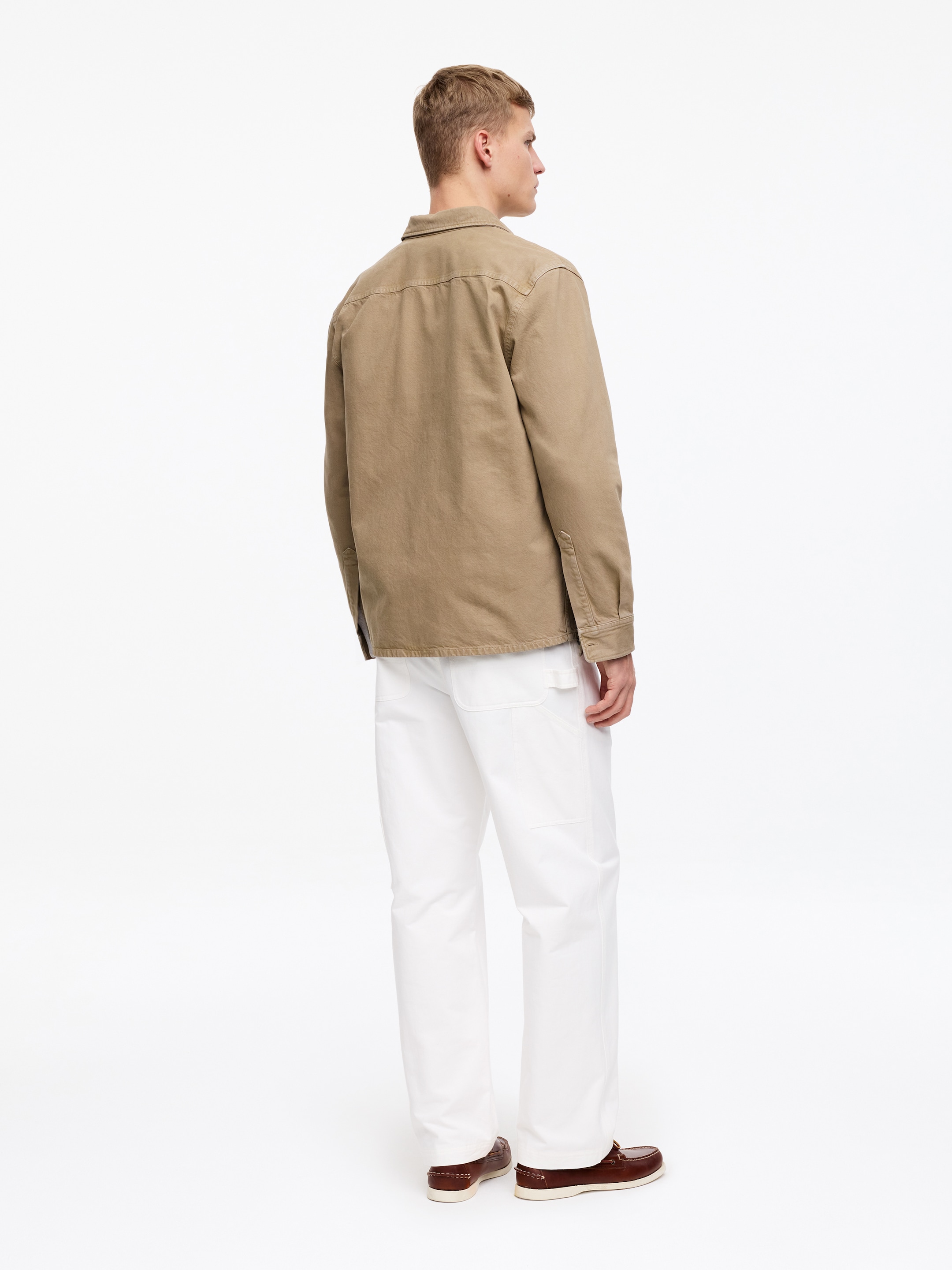 Cotton Overshirt - Beige - Regular fit - Men - StillMedia/Lookbook - 5