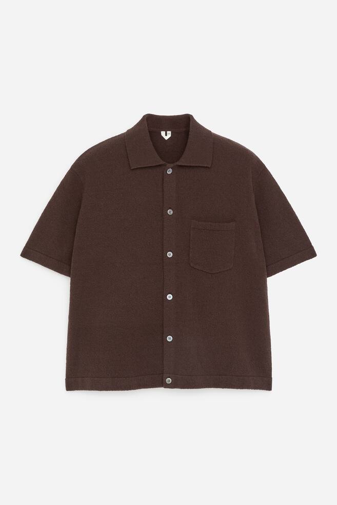 Polo in maglia bouclé - Marrone/Nero - 1