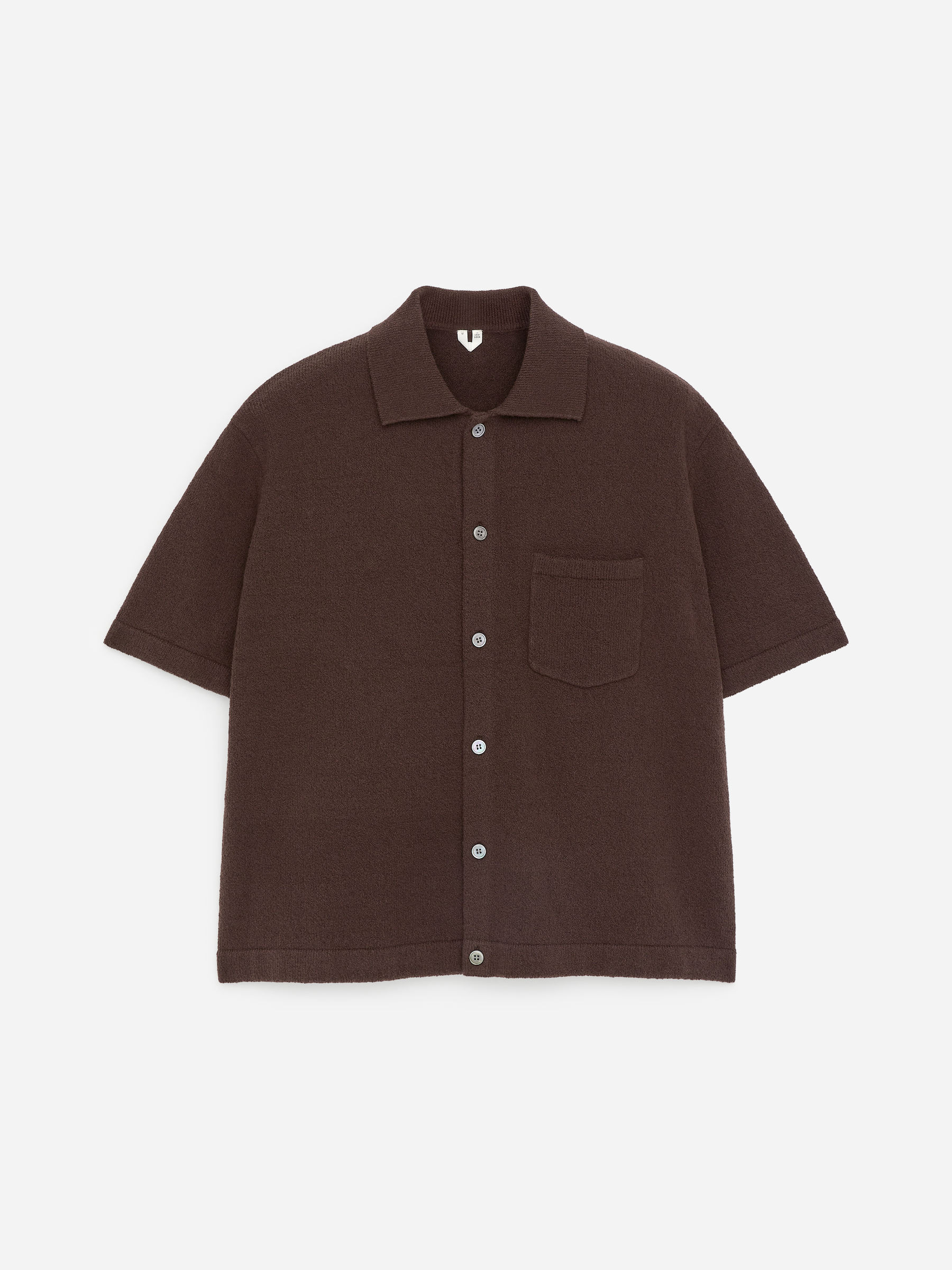 Bouclé Polo Shirt - Brown - Relaxed fit - Men - StillMedia/DescriptiveStillLife - 1