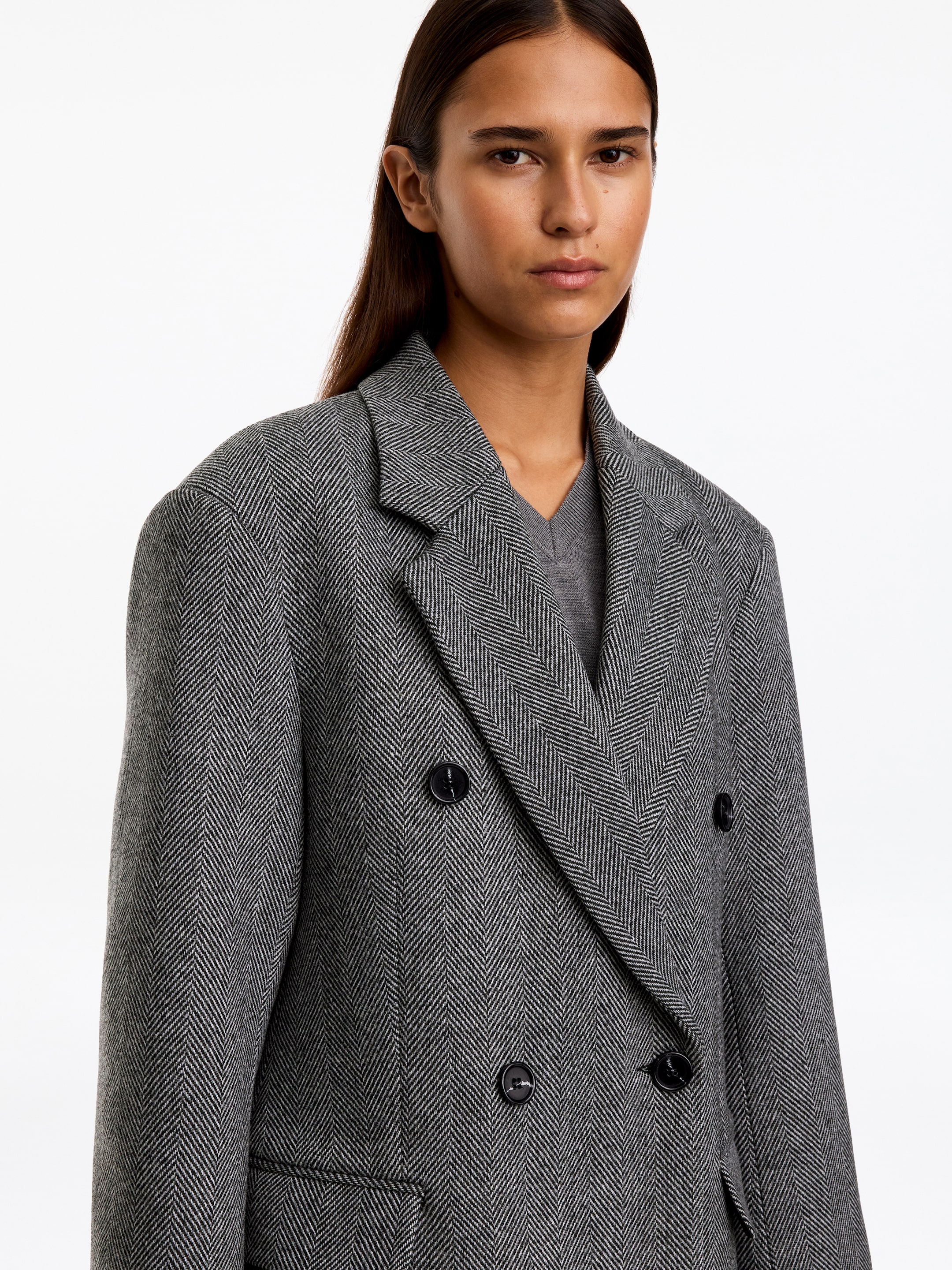 Blazer doppiopetto in misto lana - Nero - Relaxed fit - women - StillMedia/Lookbook - 5