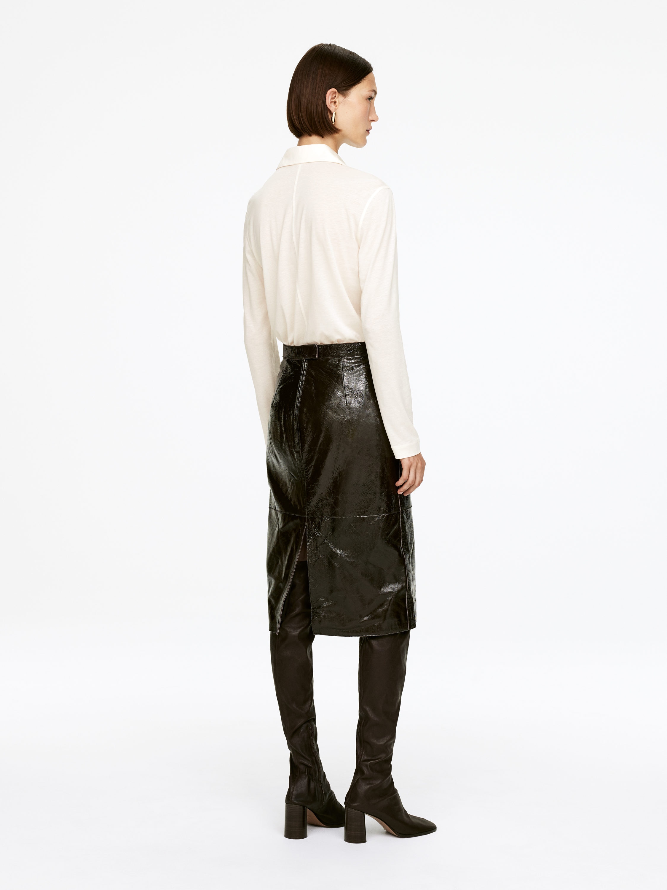 Lyocell-Blend Shirt - Off White - Slim fit - Women - StillMedia/Lookbook - 3