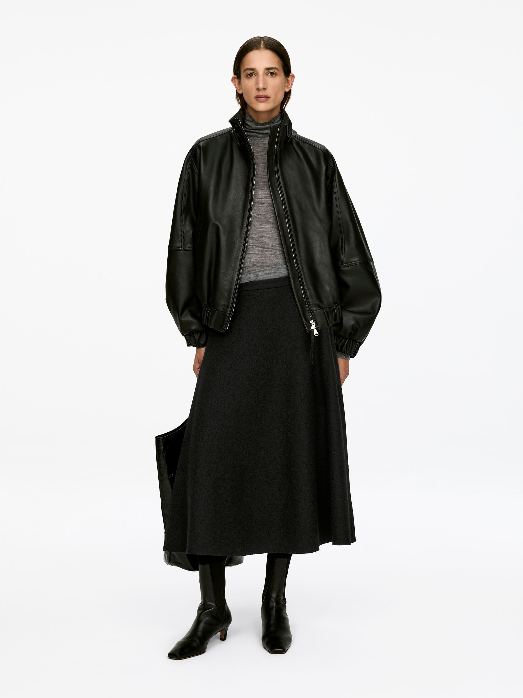 Full Circle Wool Skirt-#272627-16703