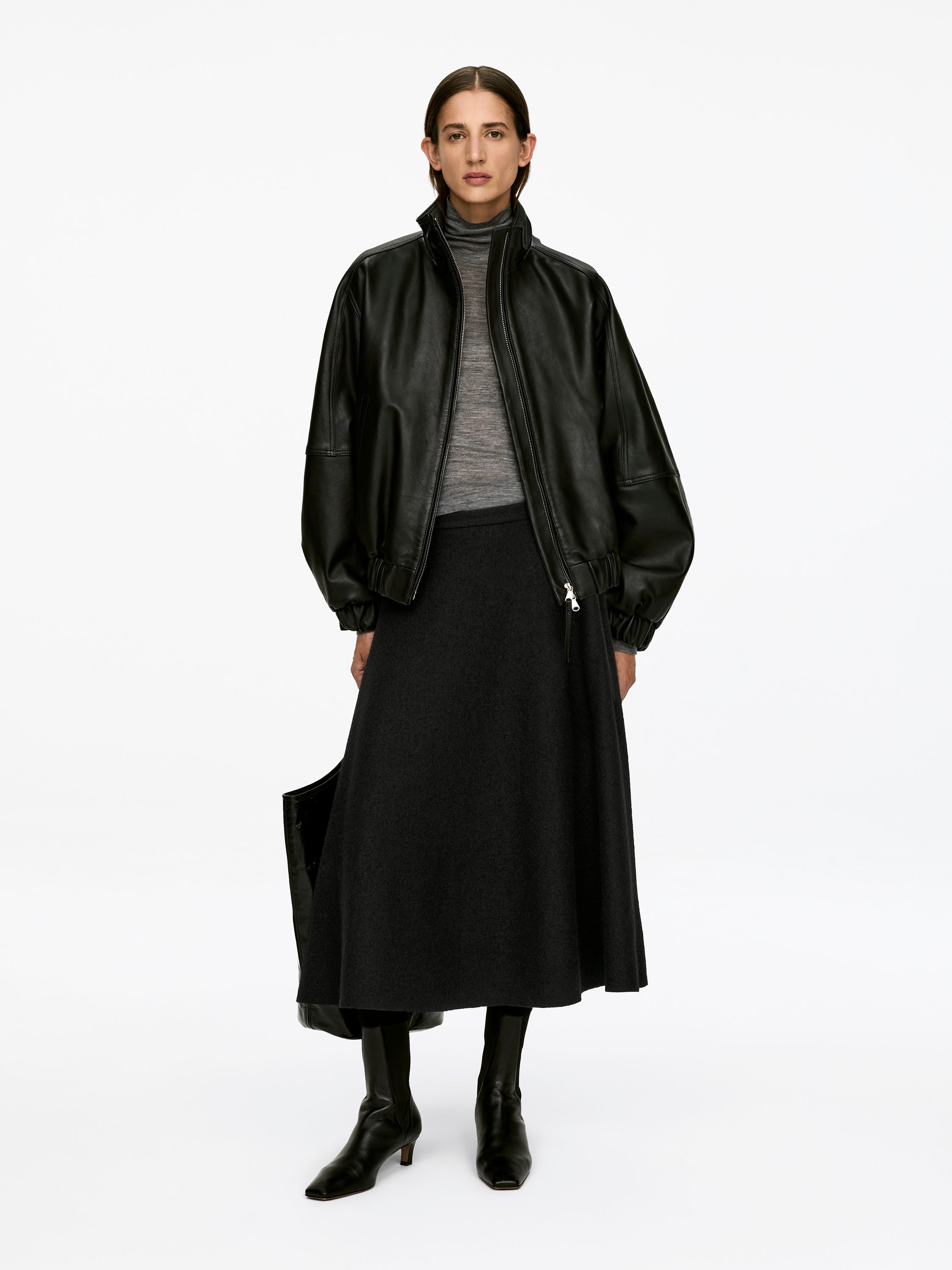 Full Circle Wool Skirt-#272627-16703