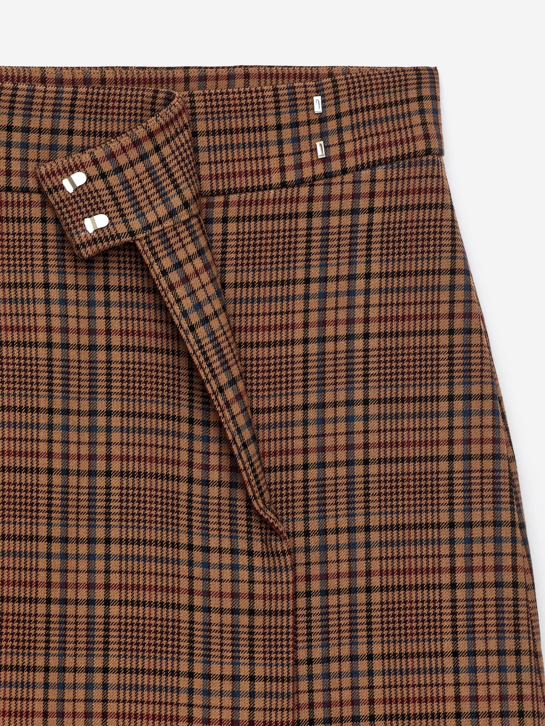 Wrap Skirt - Dark Beige/Checkered - Regular fit - Women - StillMedia/DescriptiveDetail - 1
