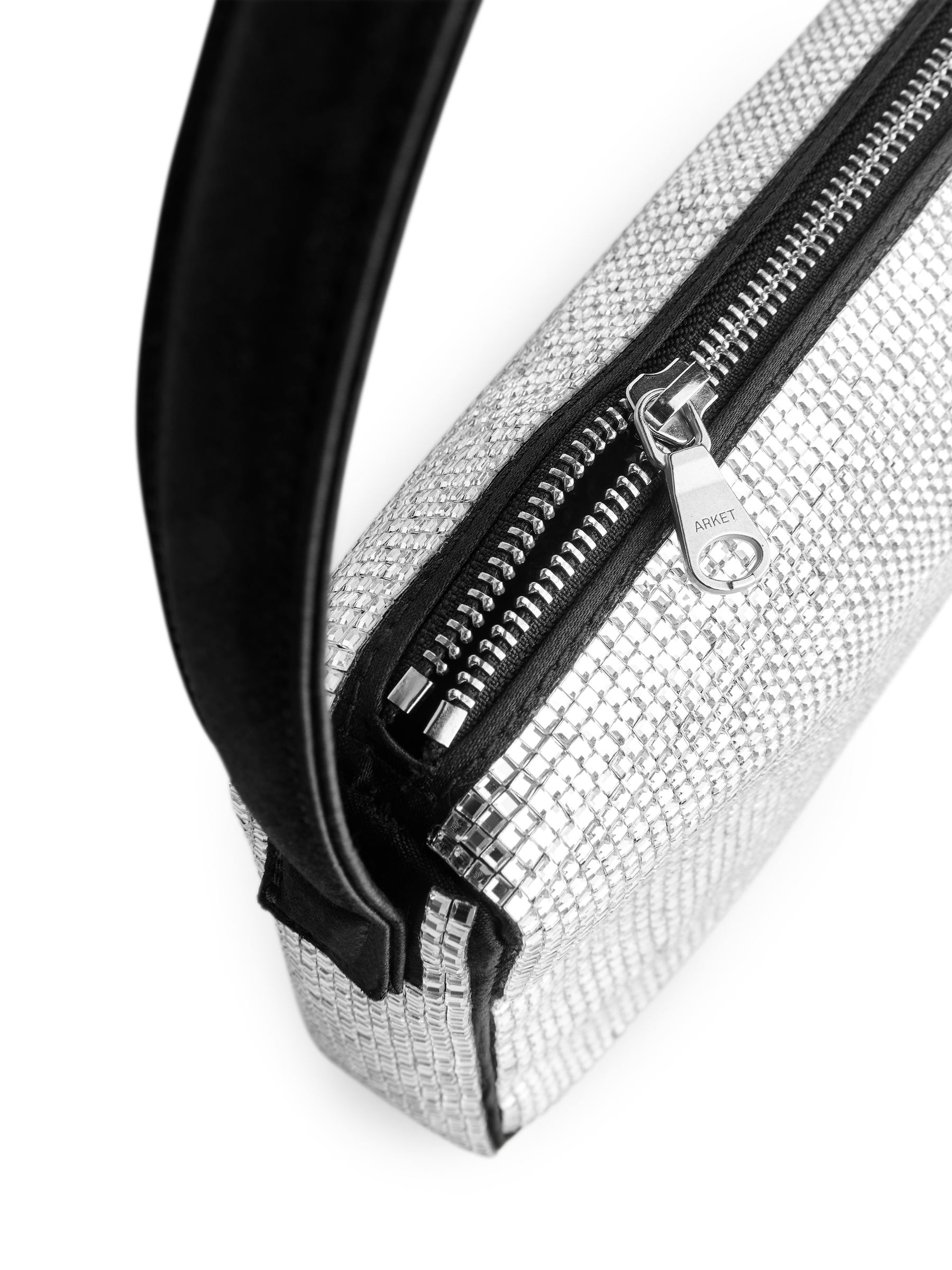 Rhinestone Shoulder Bag - Silver/Black - Women - StillMedia/DescriptiveDetail - 6