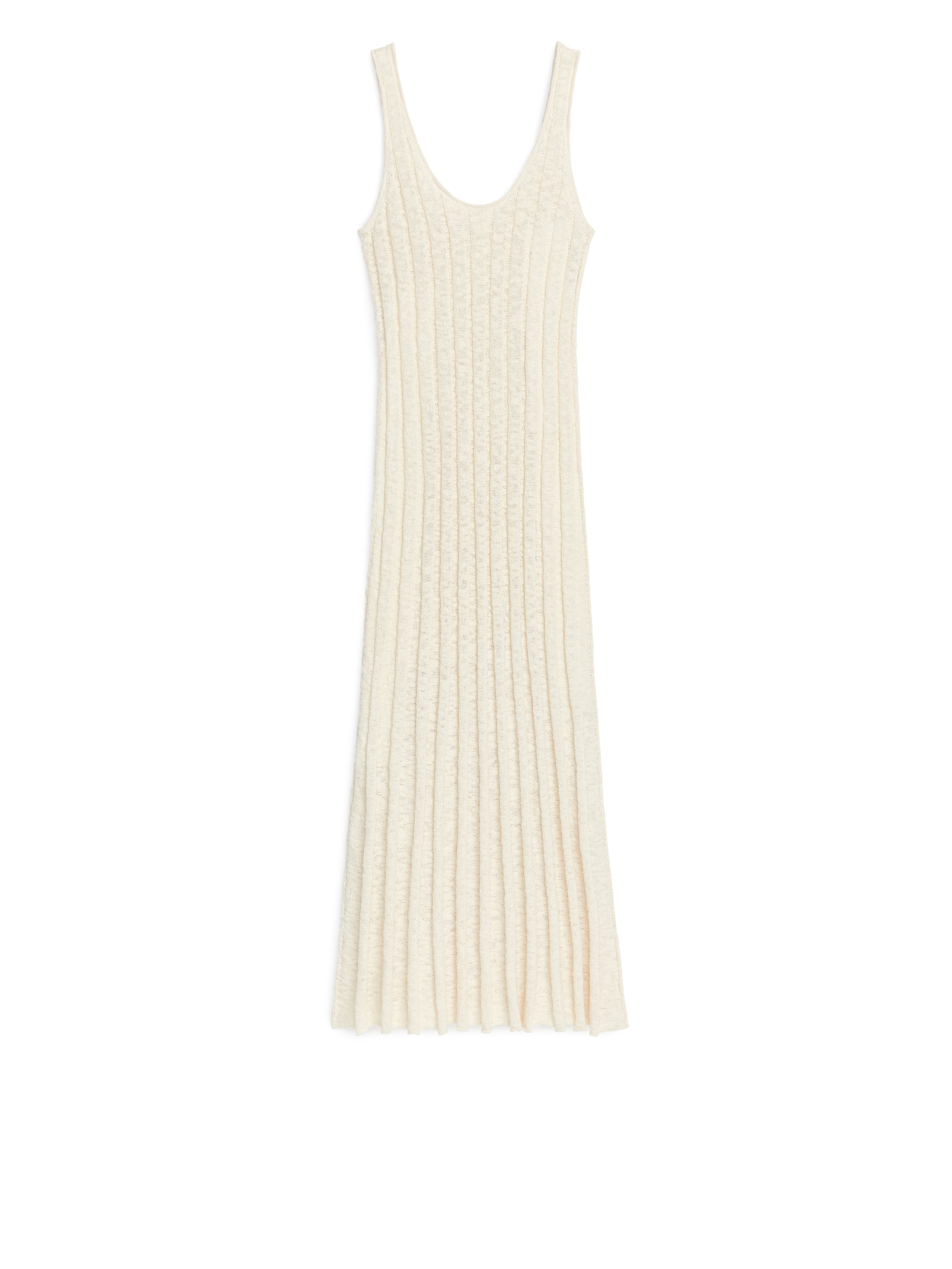 Ribbad boucléklänning - Off-white - Slim fit - Women - StillMedia/DescriptiveStillLife - 1