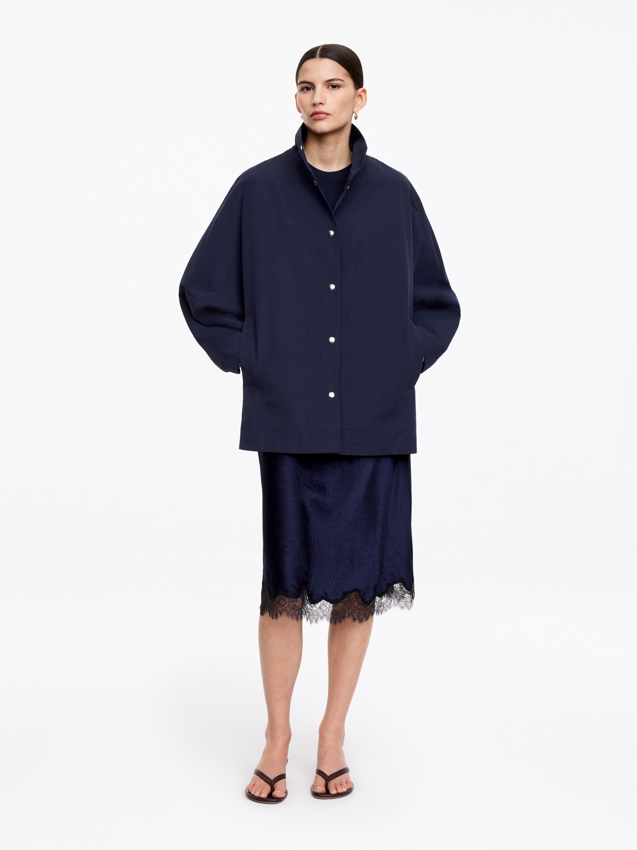 Oversized Shell Jacket-#0A041F-18636