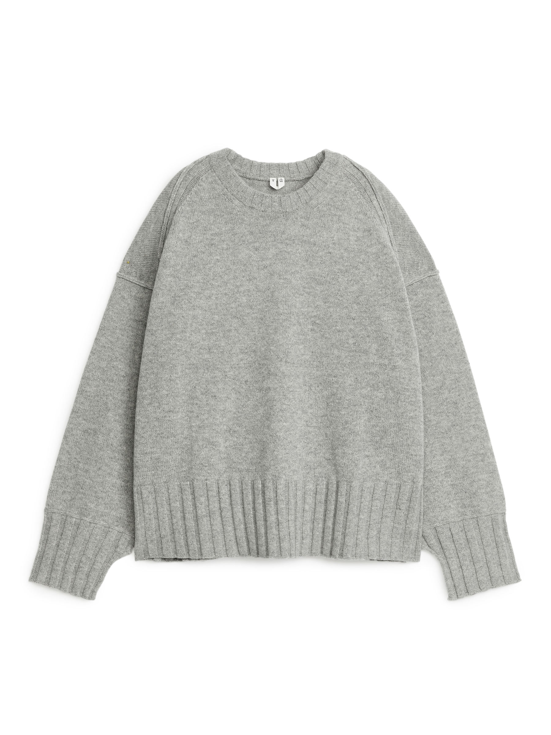 Oversized Wool Jumper-#A2A3A3-6210