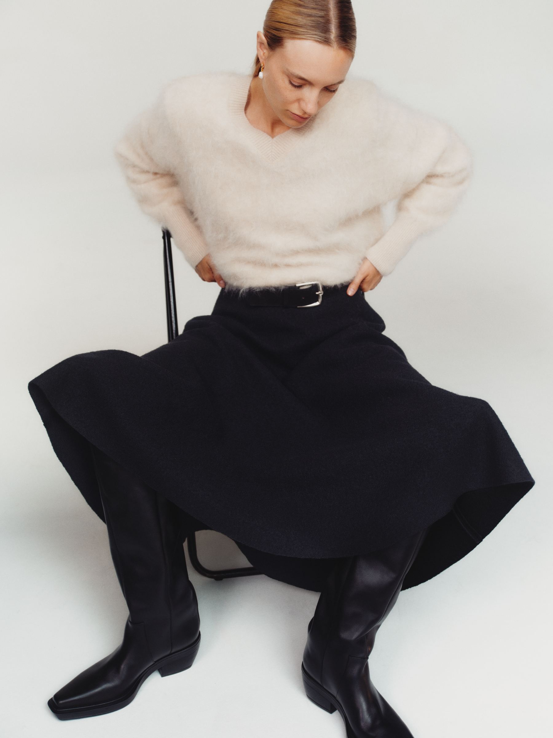 Pure Brushed-Cashmere Jumper - Beige - Regular fit - Women - StillMedia/Environmental - 1