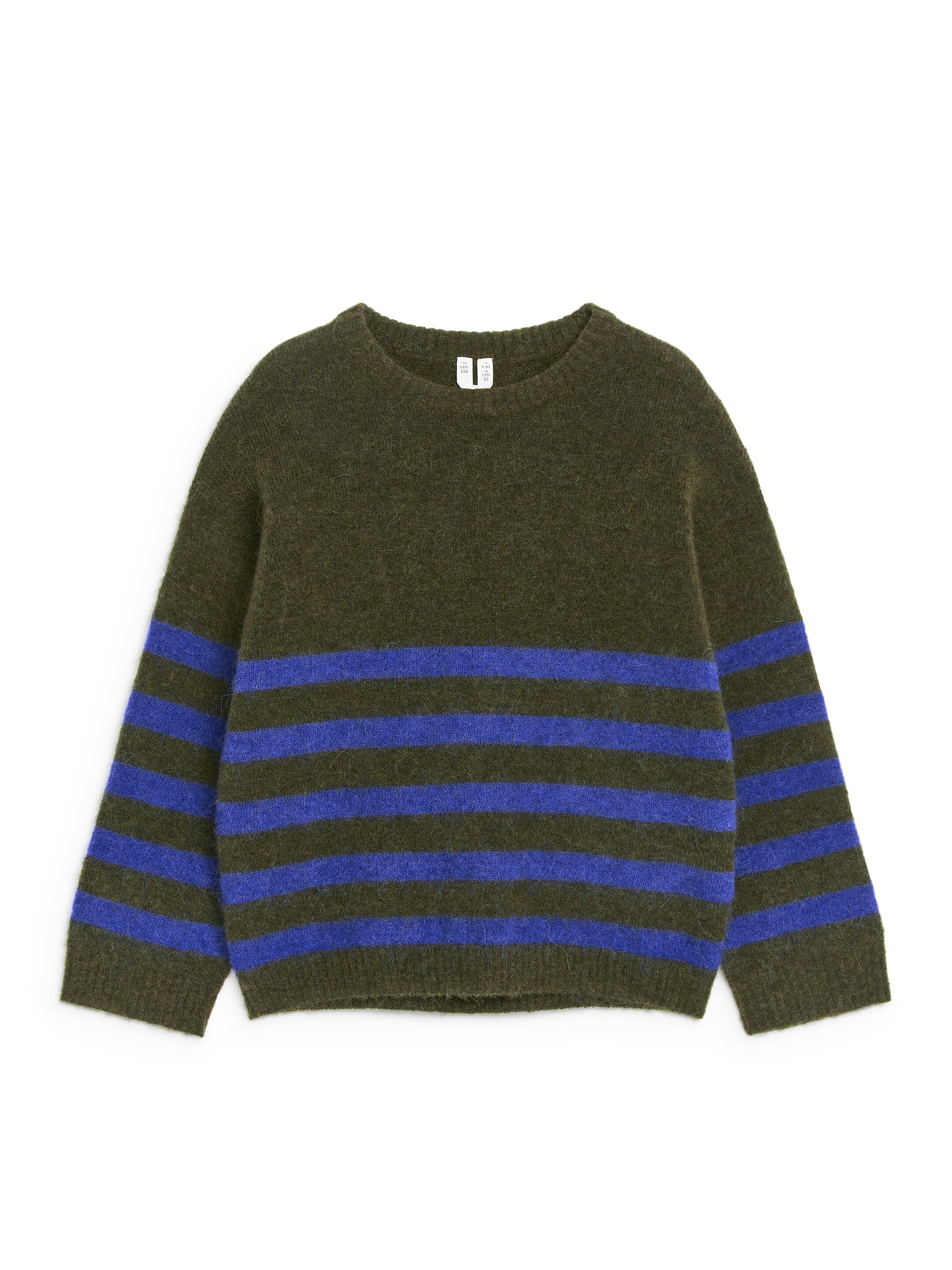 Visa större bild: Tröja i alpacka och ull - Khakigrön/blå - BARN | H&M FI 1